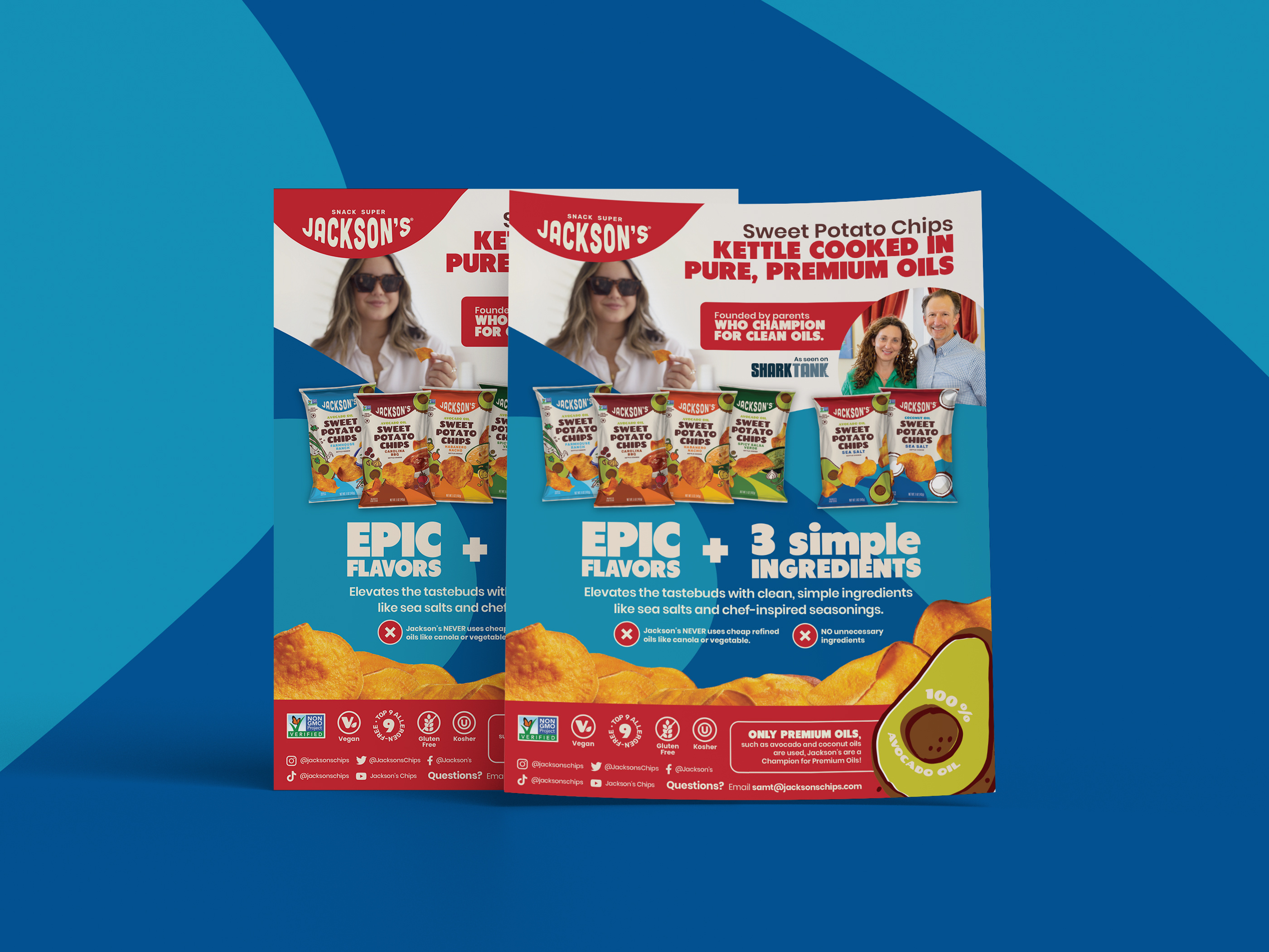 Sweet Potato Chips Sell Sheet Design