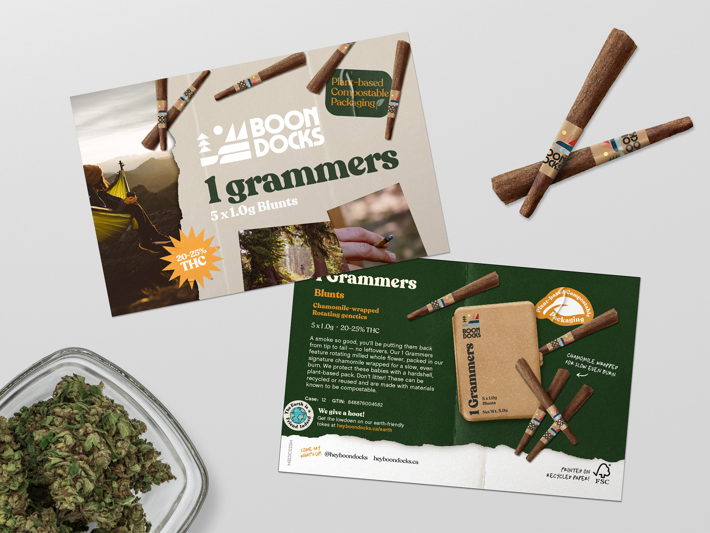 Cannabis Pre-Roll Info Card Design