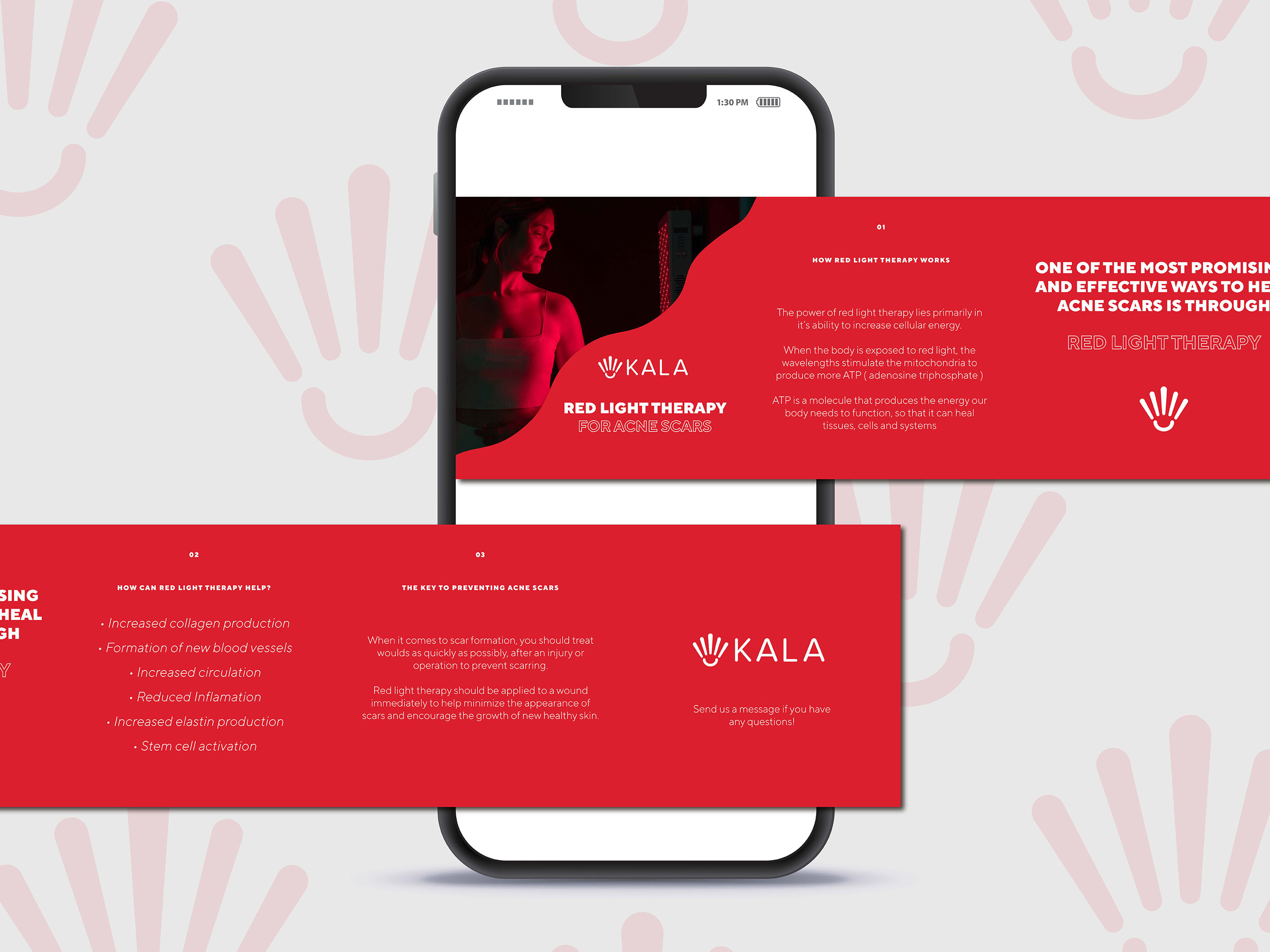 Red Light Therapy Social Content Design