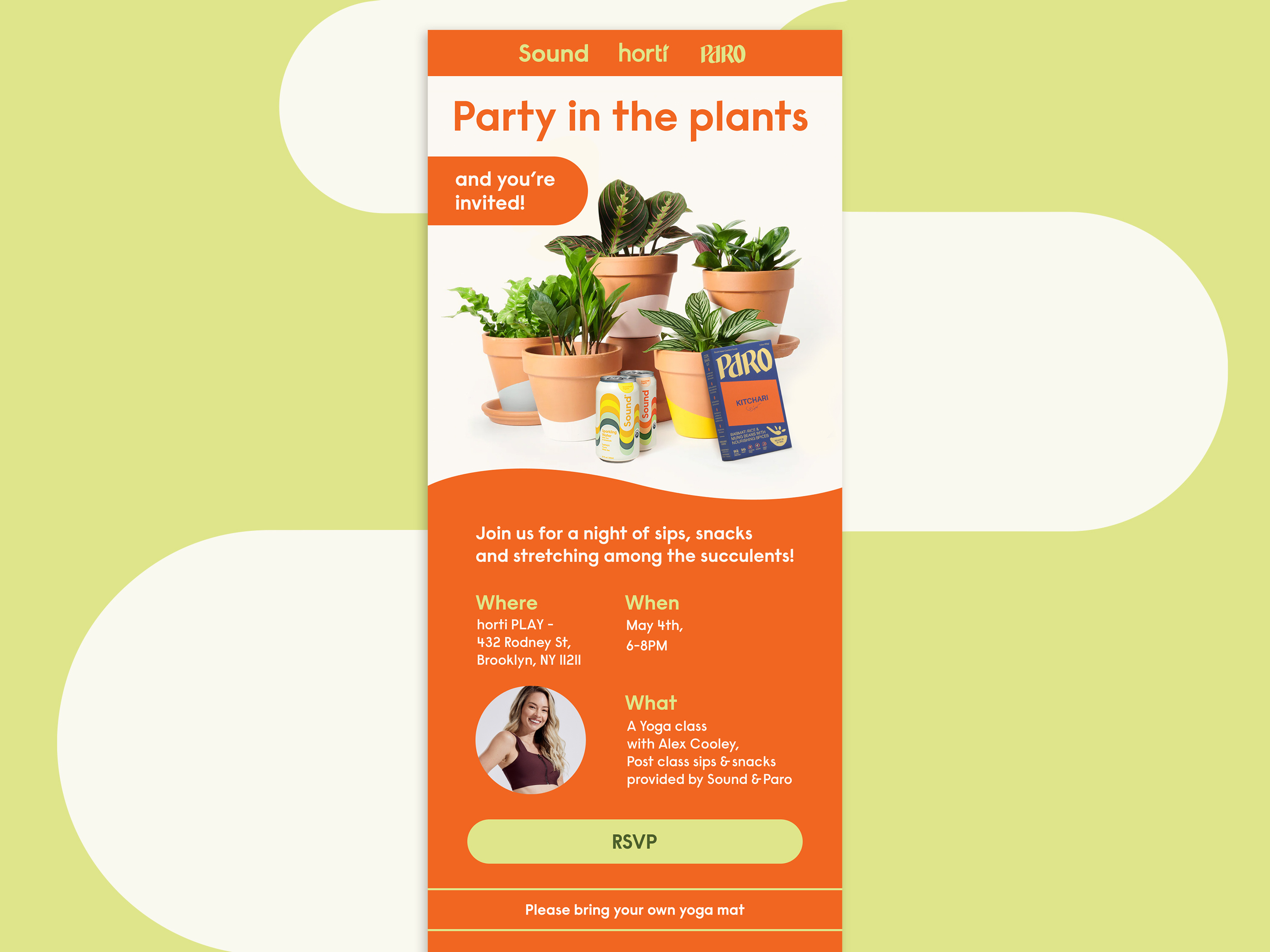 Yoga Invite Newsletter Design