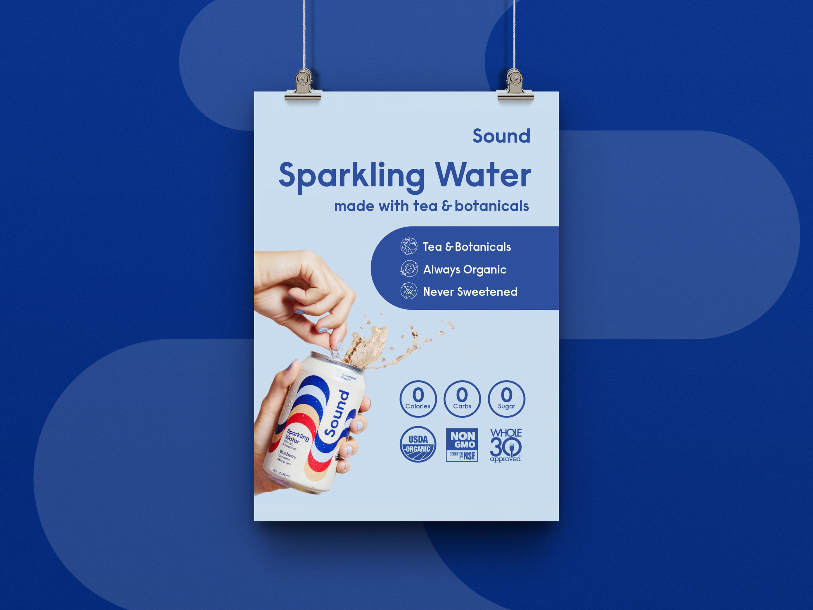 Sparkling Water Sell Sheet Design