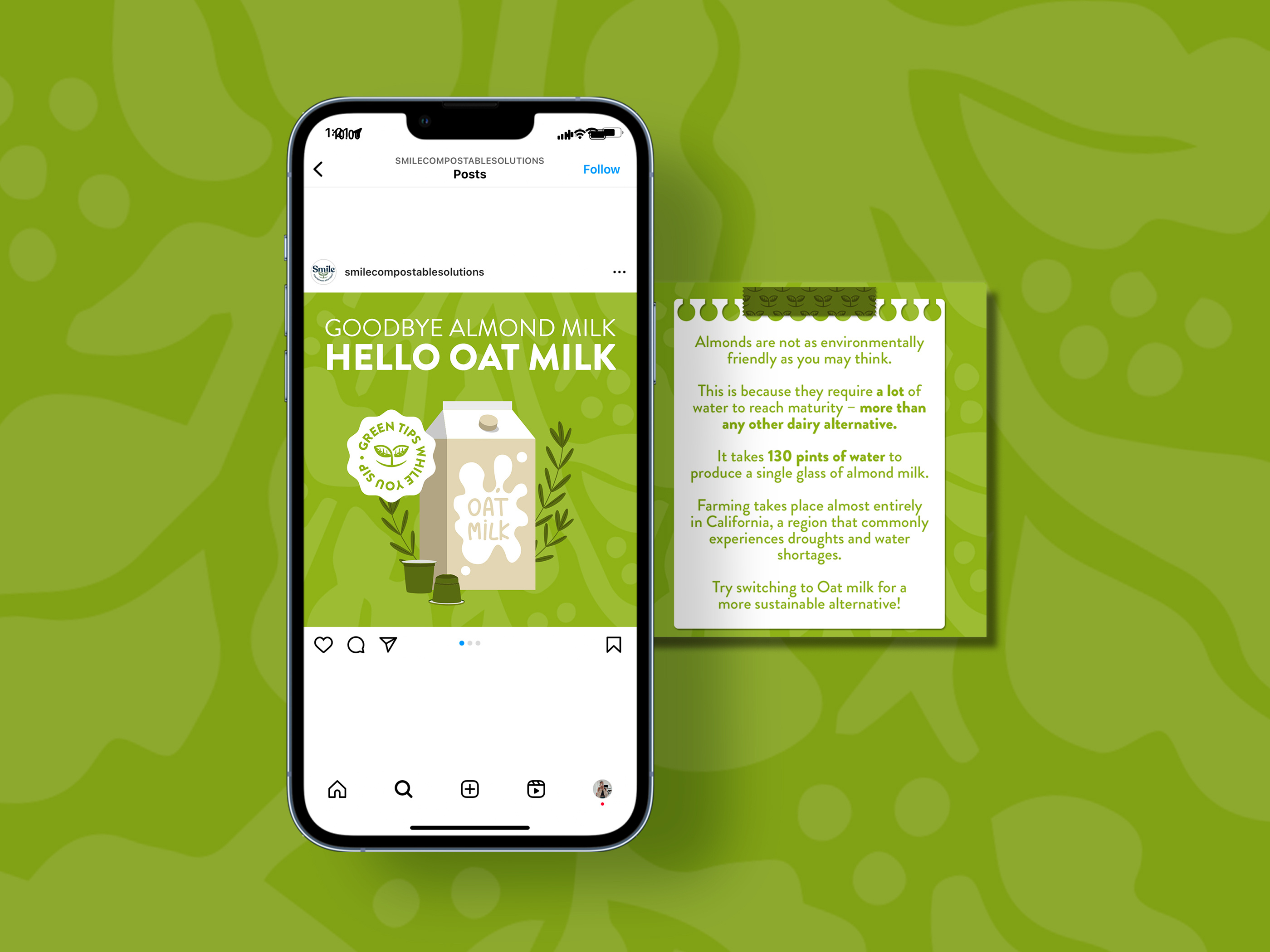 Oak Milk Social Media Design