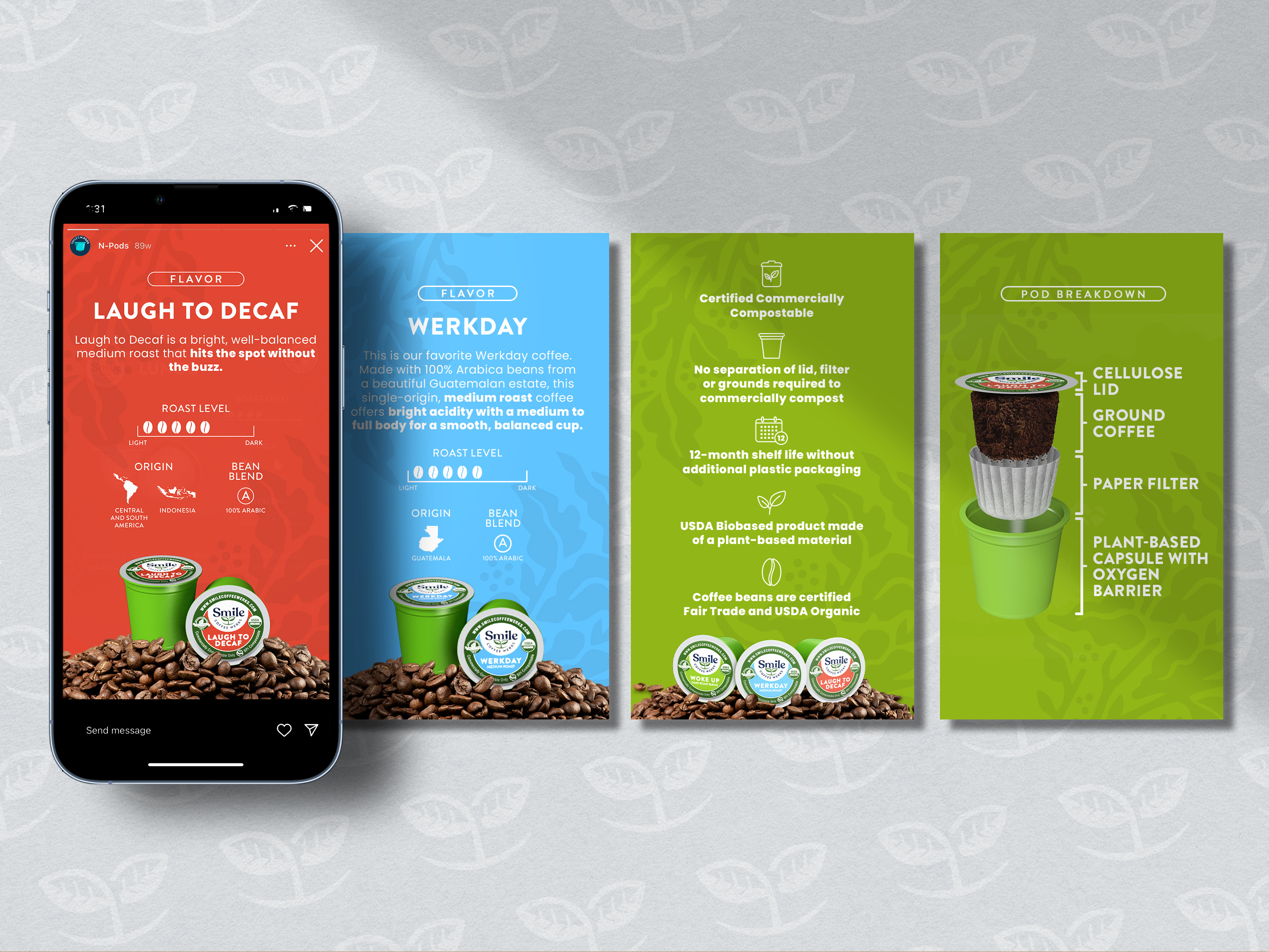 Coffee Pods Stories Design