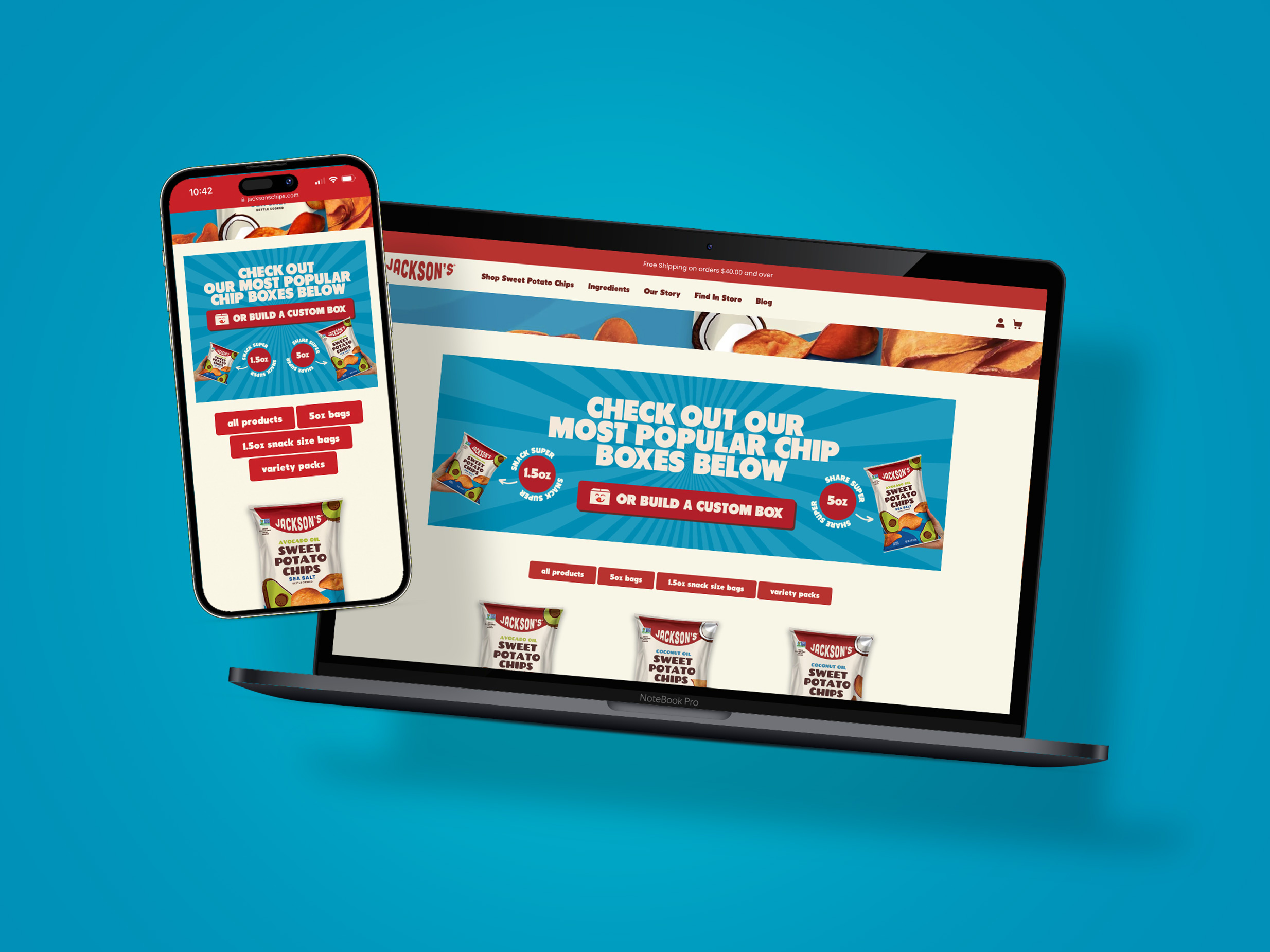 Website Banner for Potato Chips