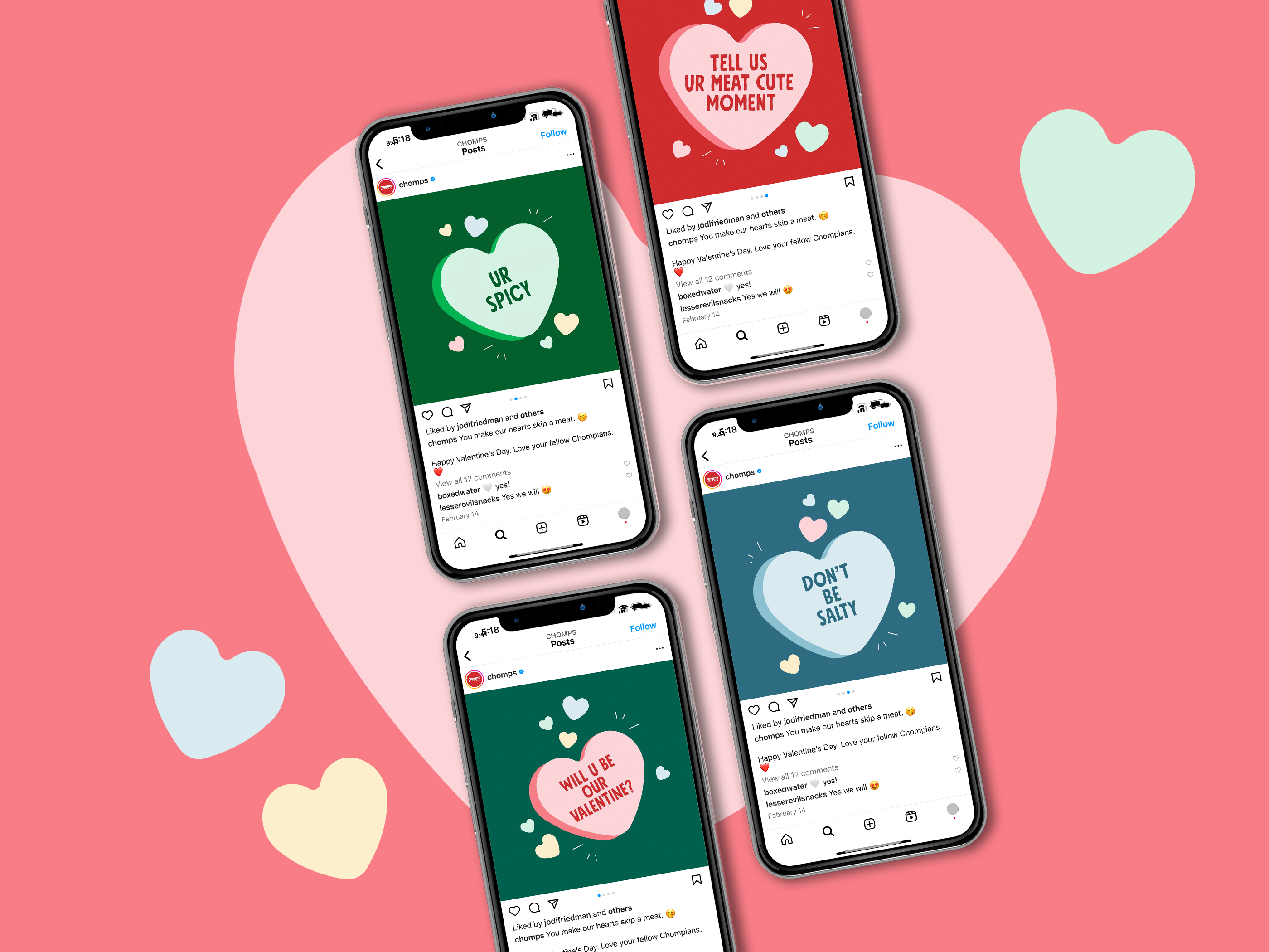 Candy Hearts Social Media Design