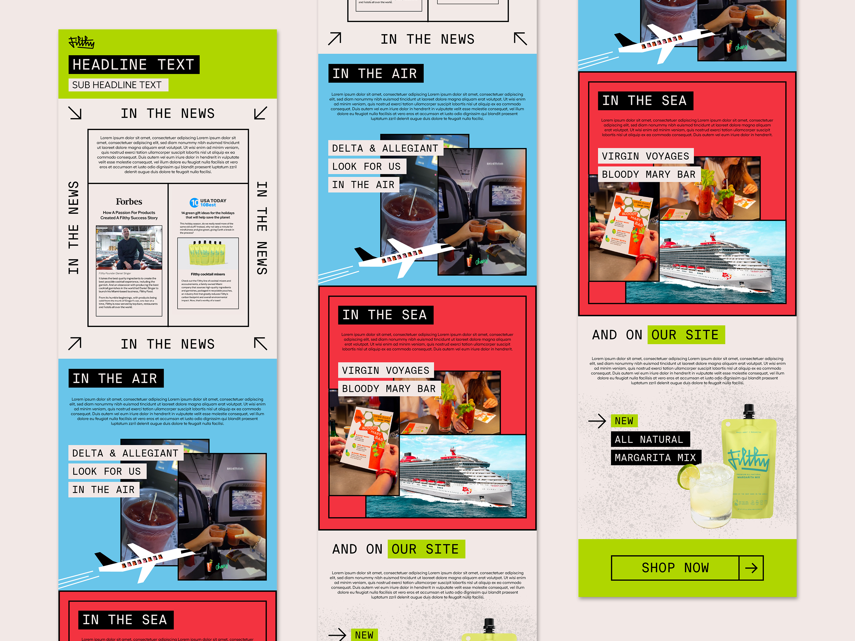 Drink Mixer Newsletter Design