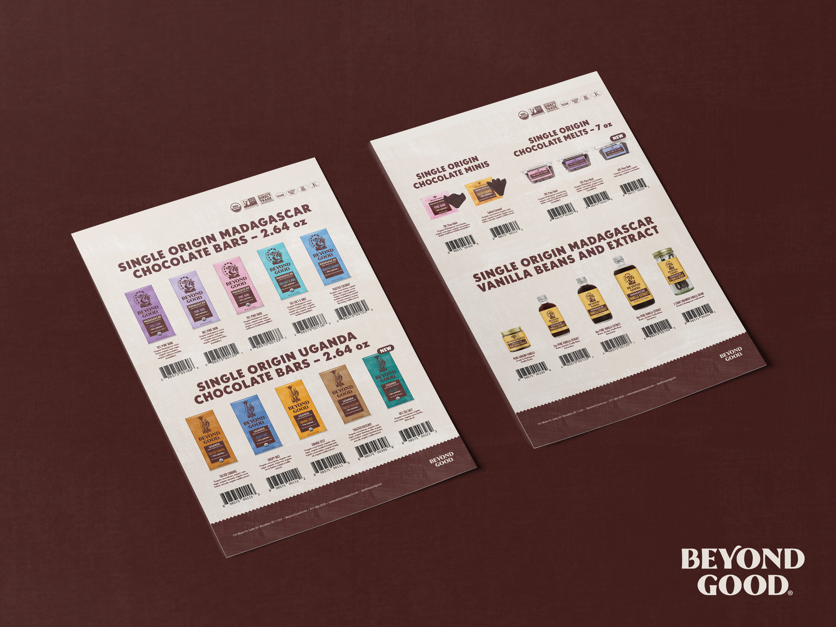 Chocolate Products Sell Sheet Design