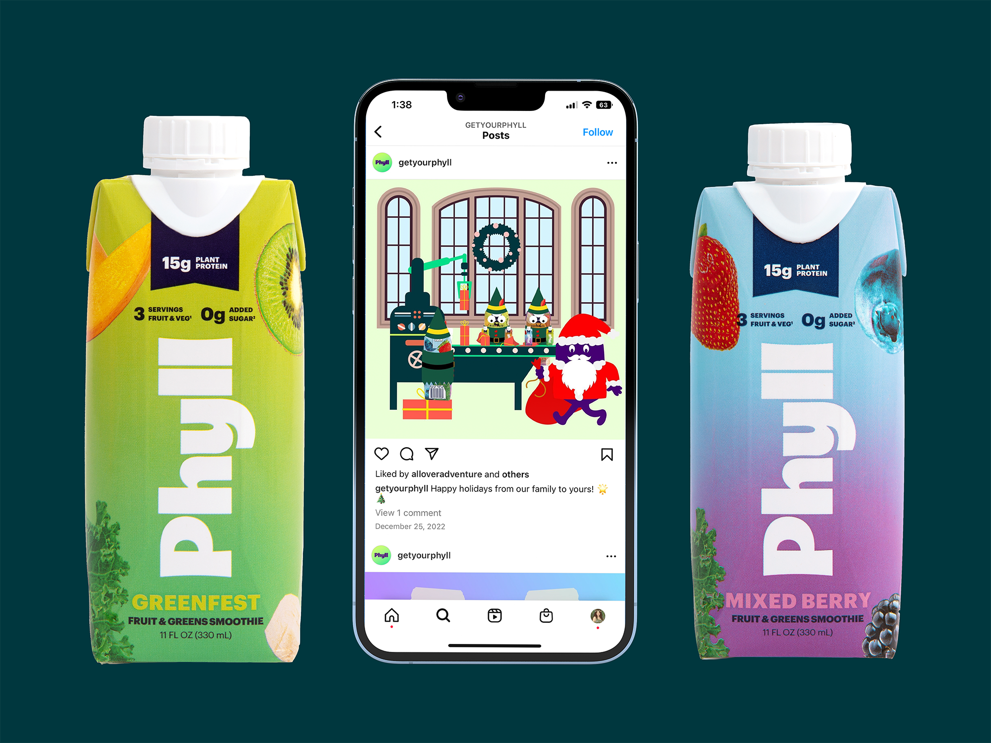 Protein Smoothie Christmas Social Media Design