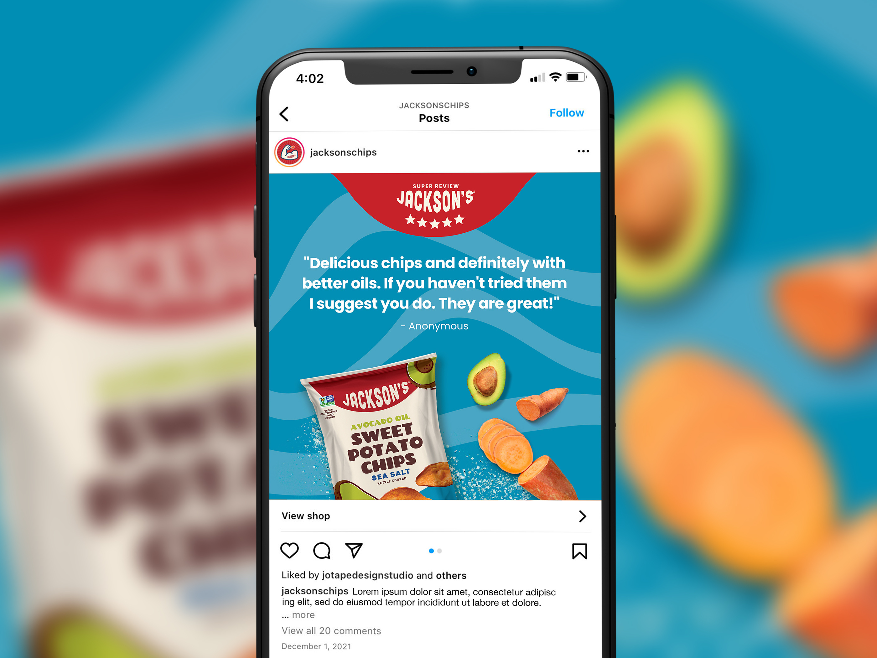 Potato Chips Social Media Quote