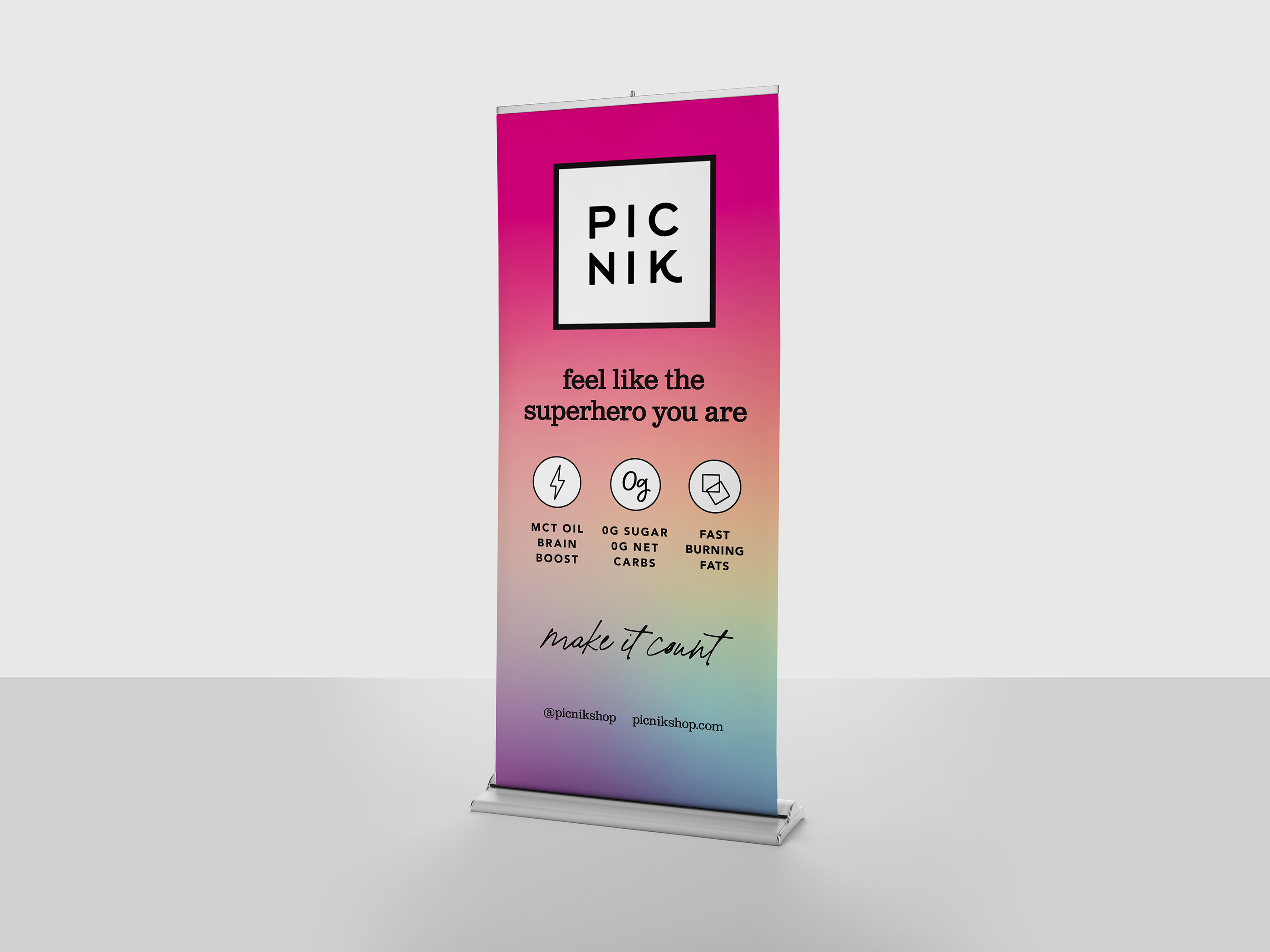 Coffee Creamer Roll-Up Banner