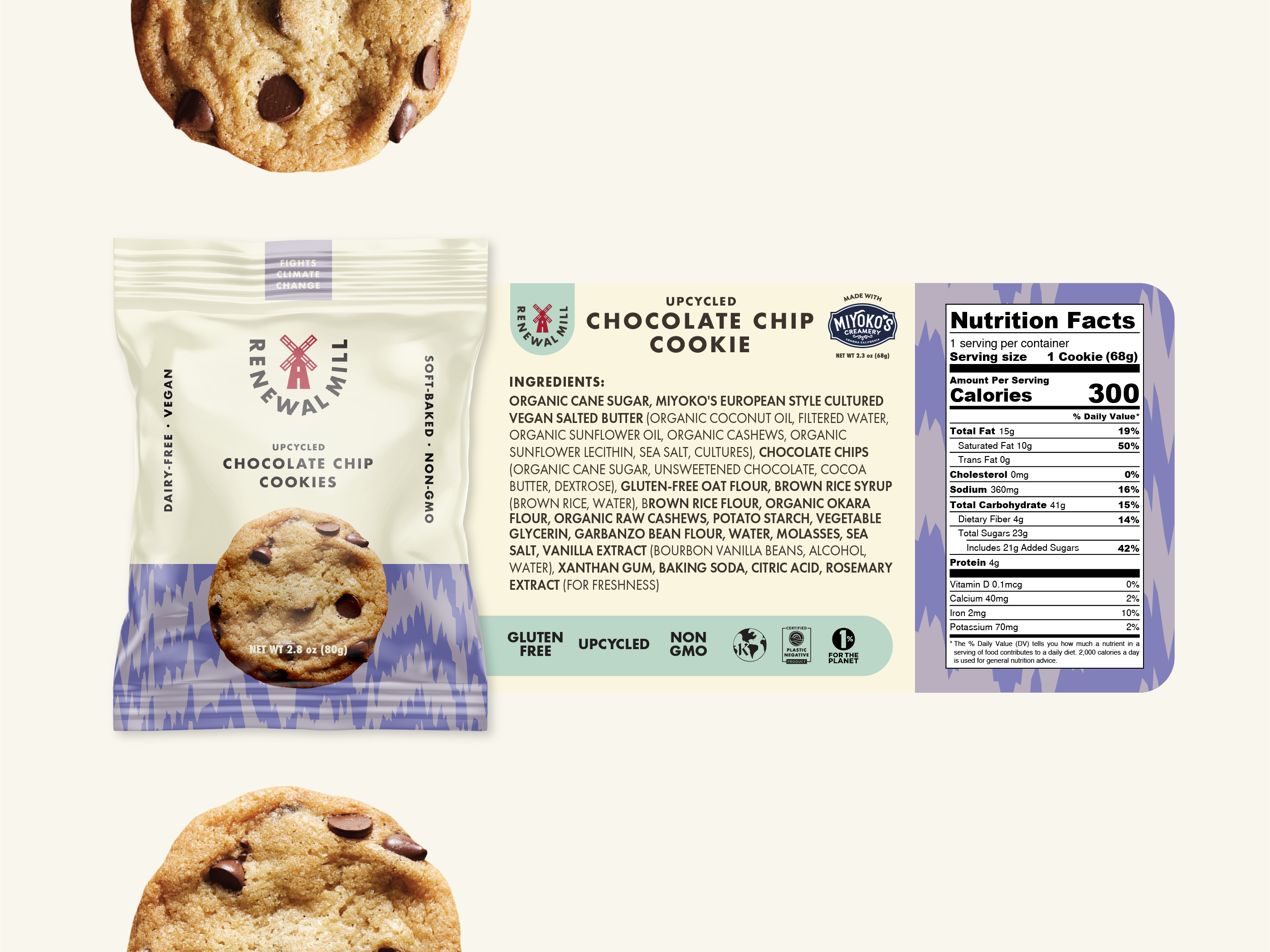 Chocolate Chip Cookie Label Design