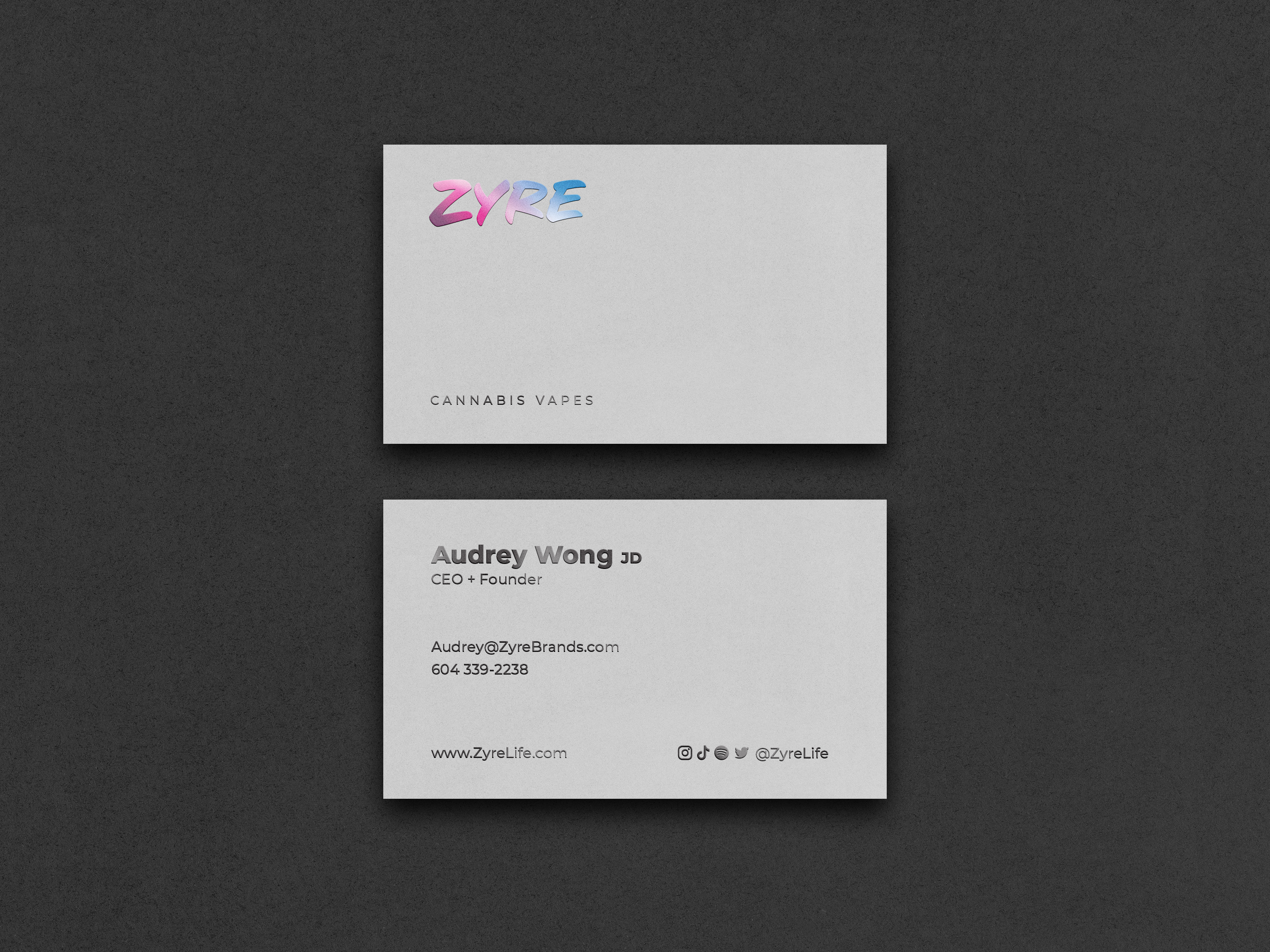 Cannabis Vape Business Card Design