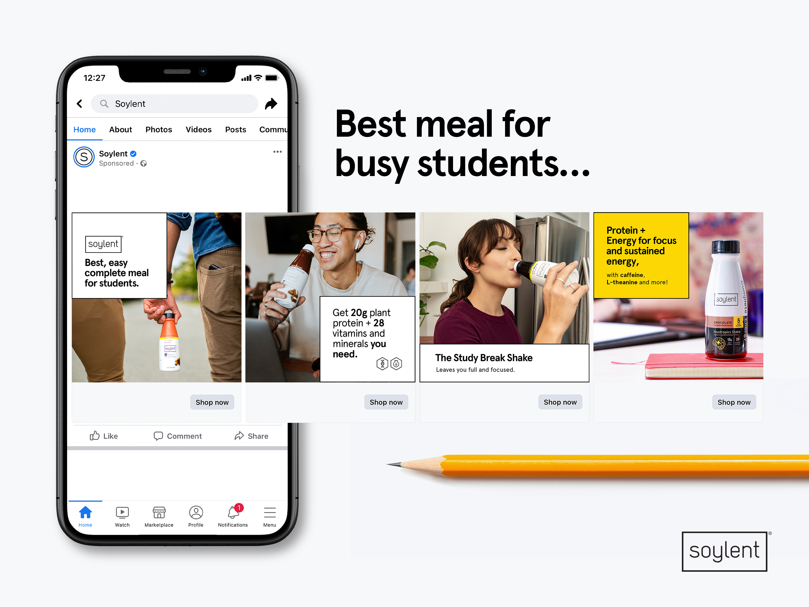 Protein Drink Carousel Social Media Design