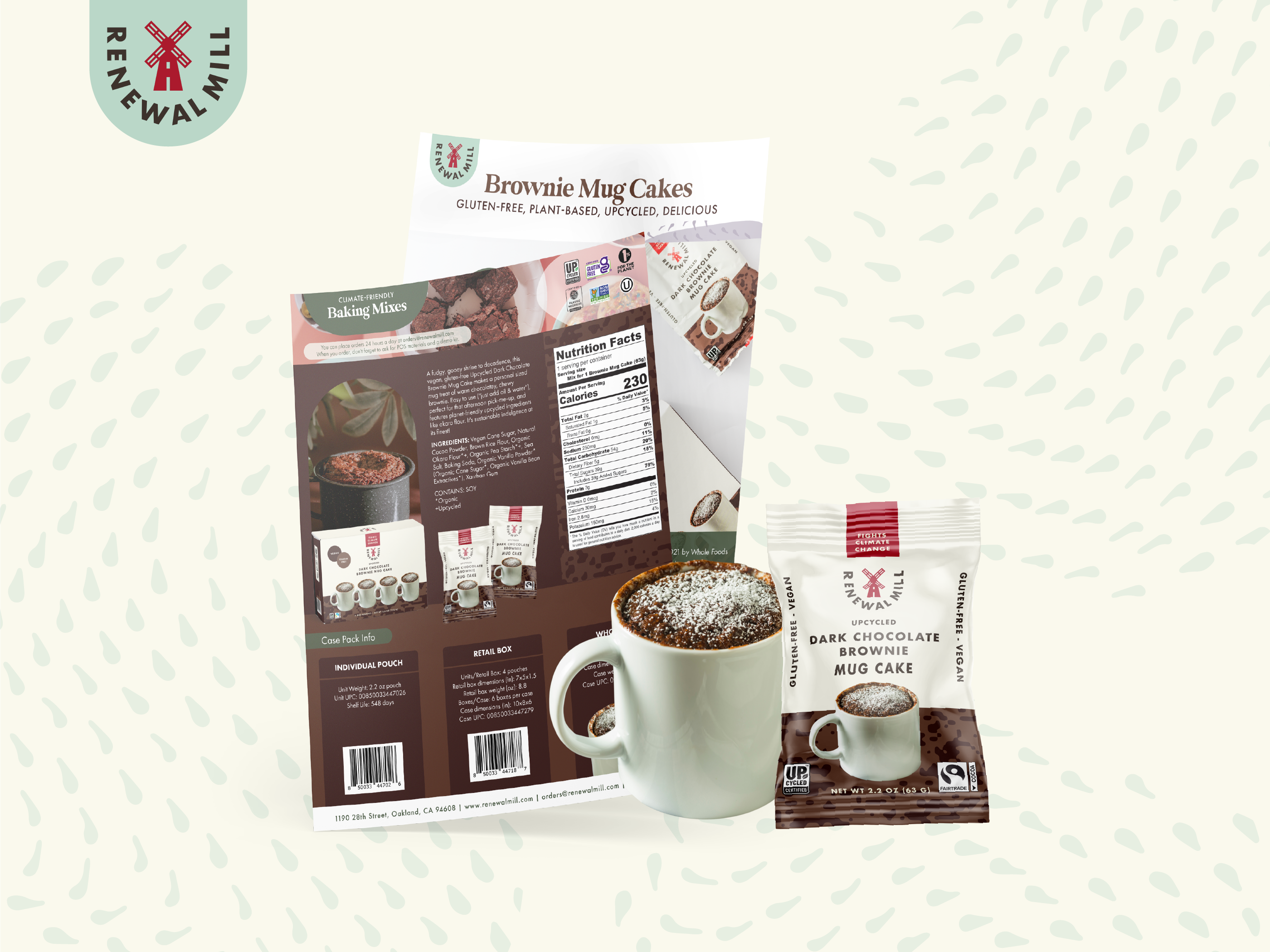 Brownie Mug Cake Sell Sheet Design