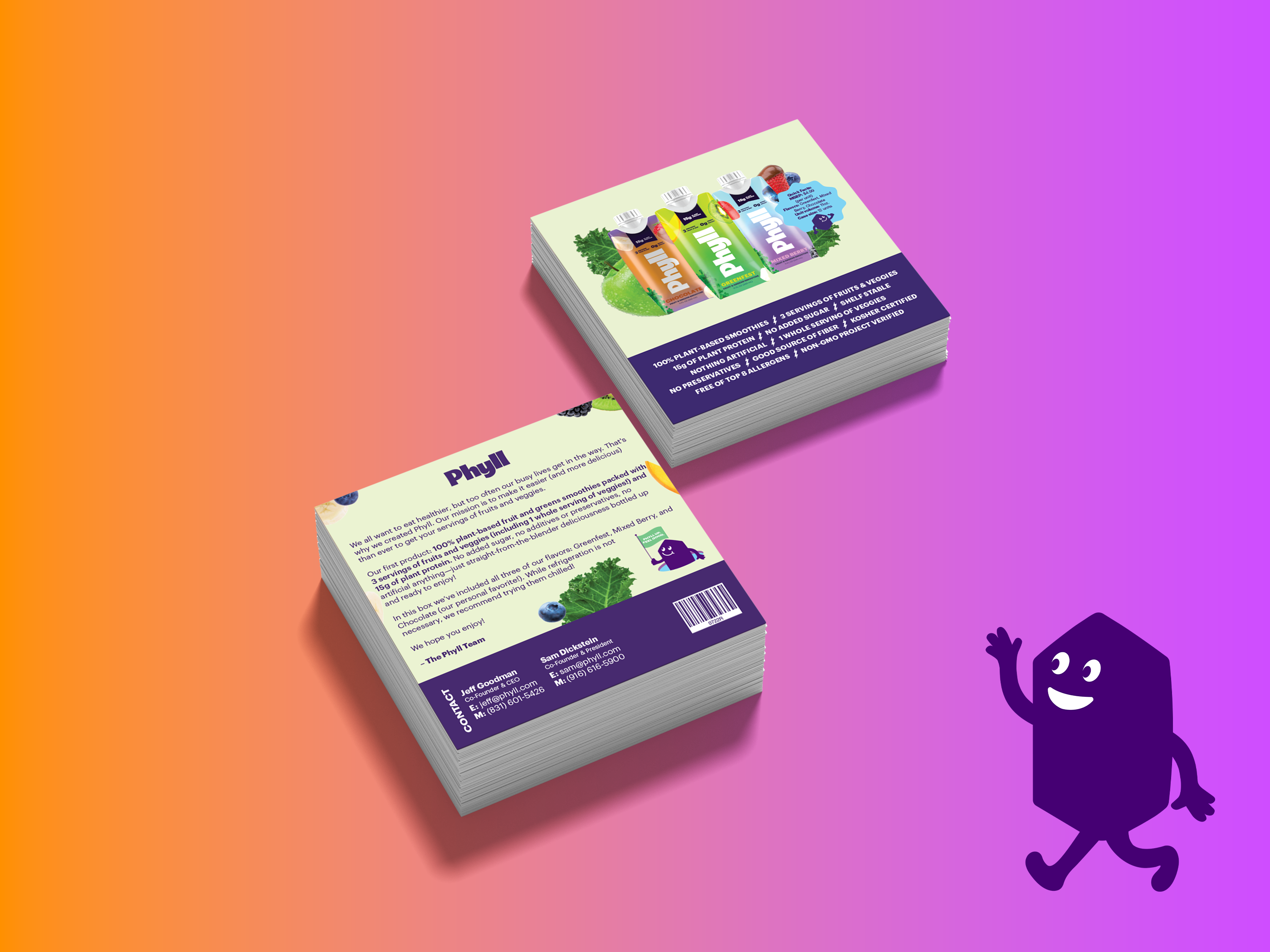Healthy Drink Retailer Card Design