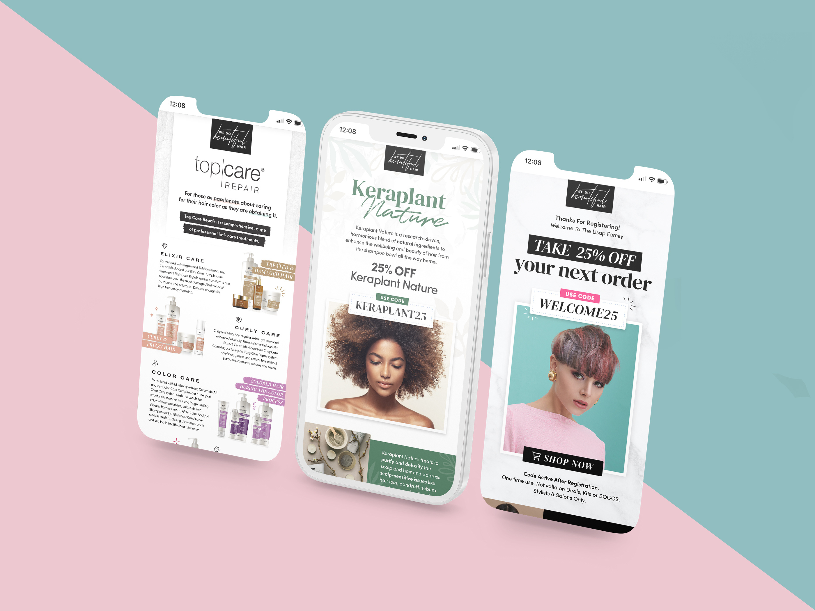 Newsletter Design for Hair Products