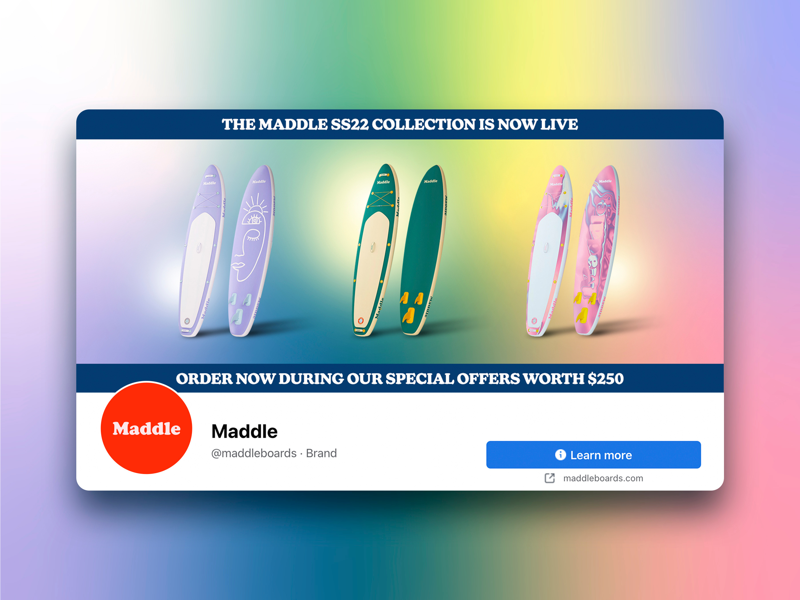 Facebook Cover Banner for Paddleboard Brand