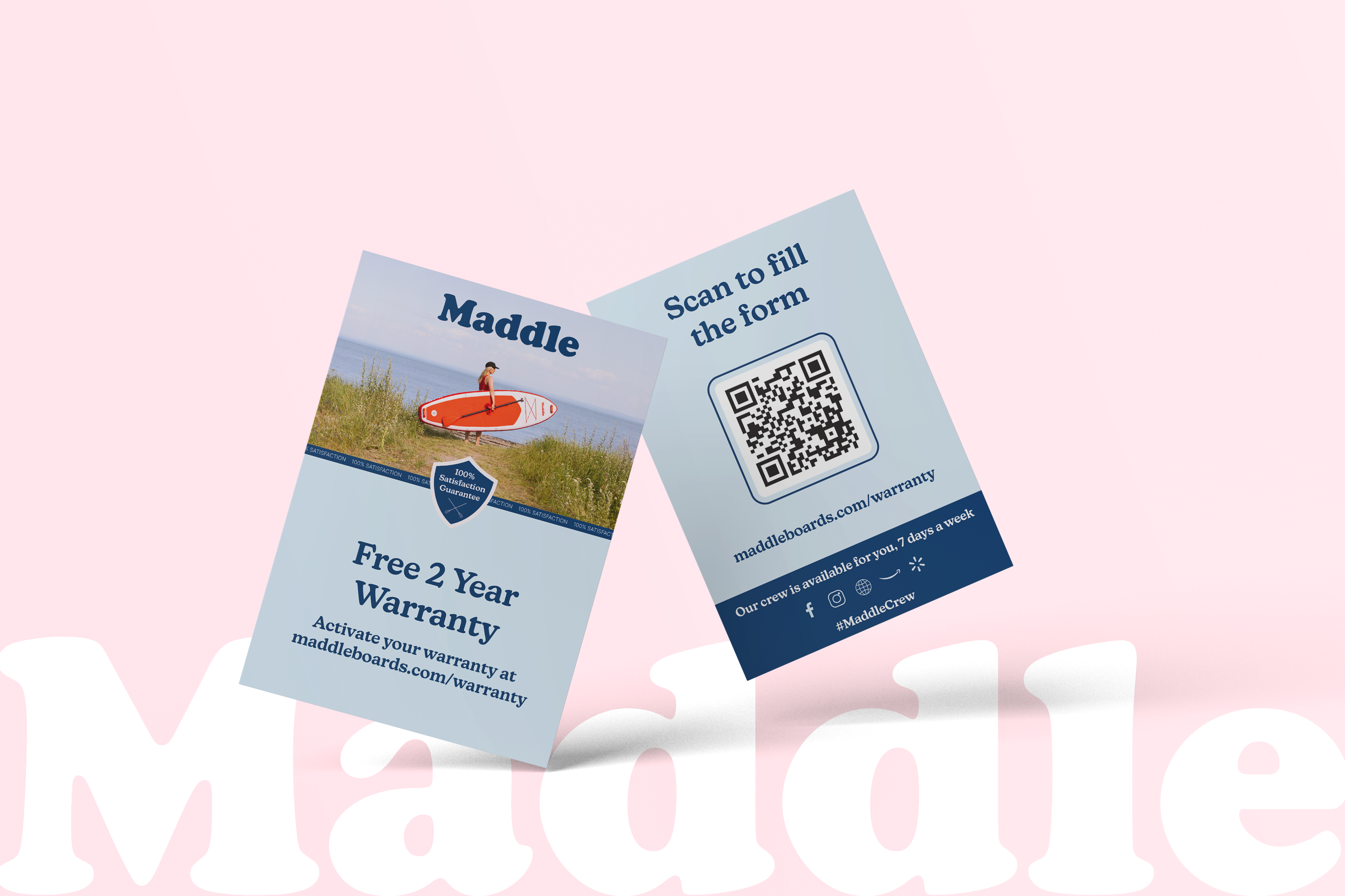 Paddleboard Brand Warranty Card Design