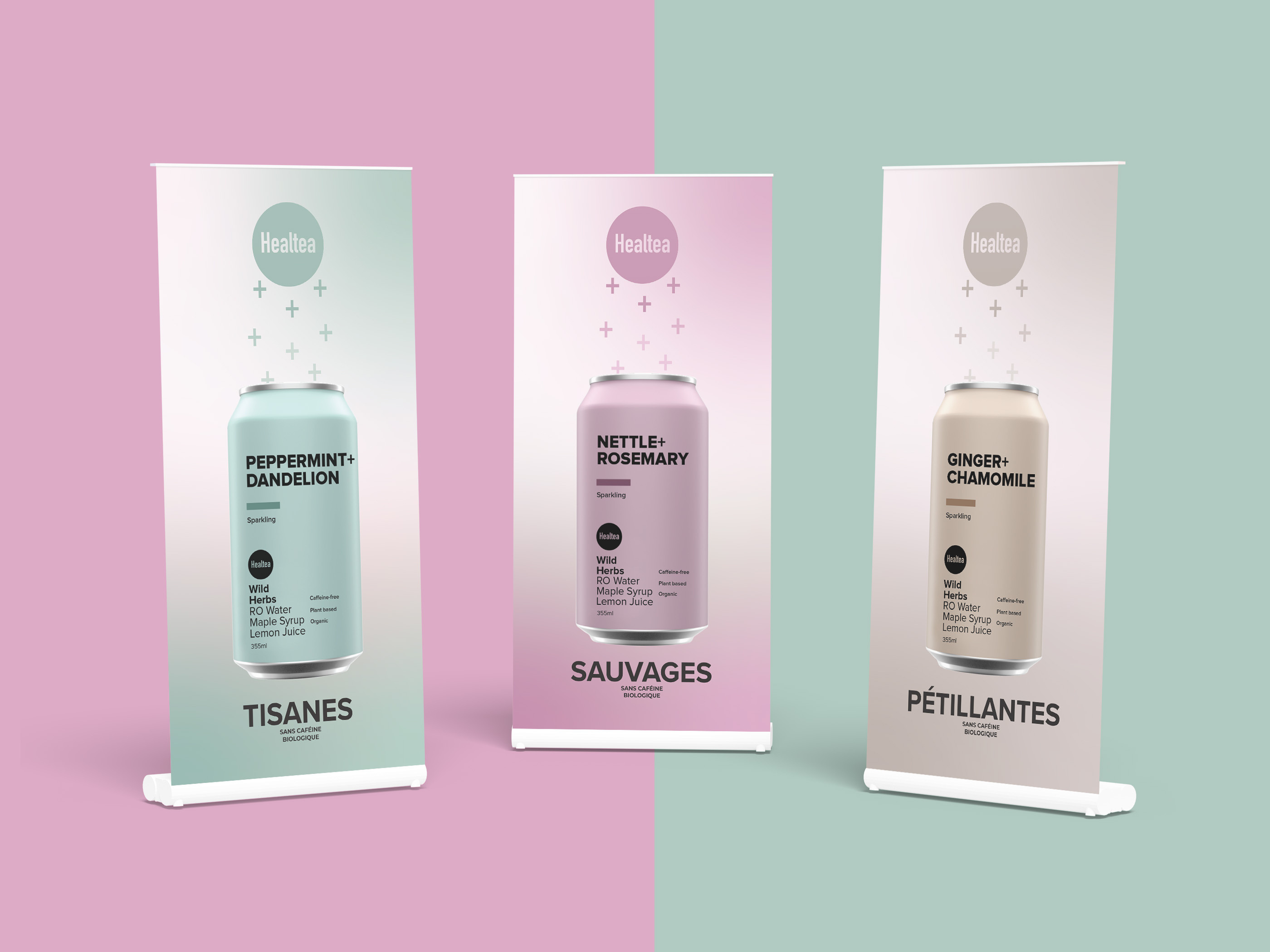 Health Tea Roll-Up Banners