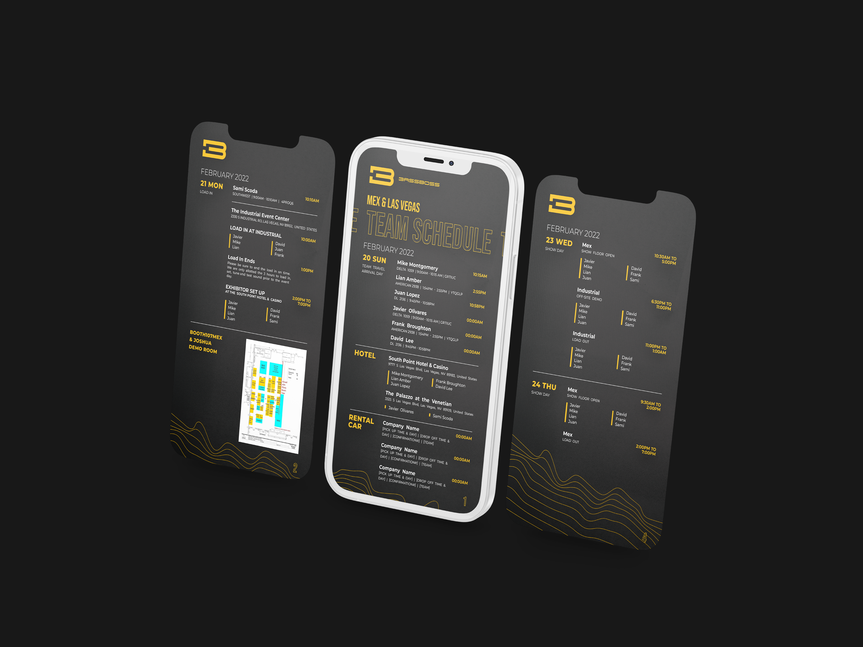 Music Speaker Brand Schedule Cards