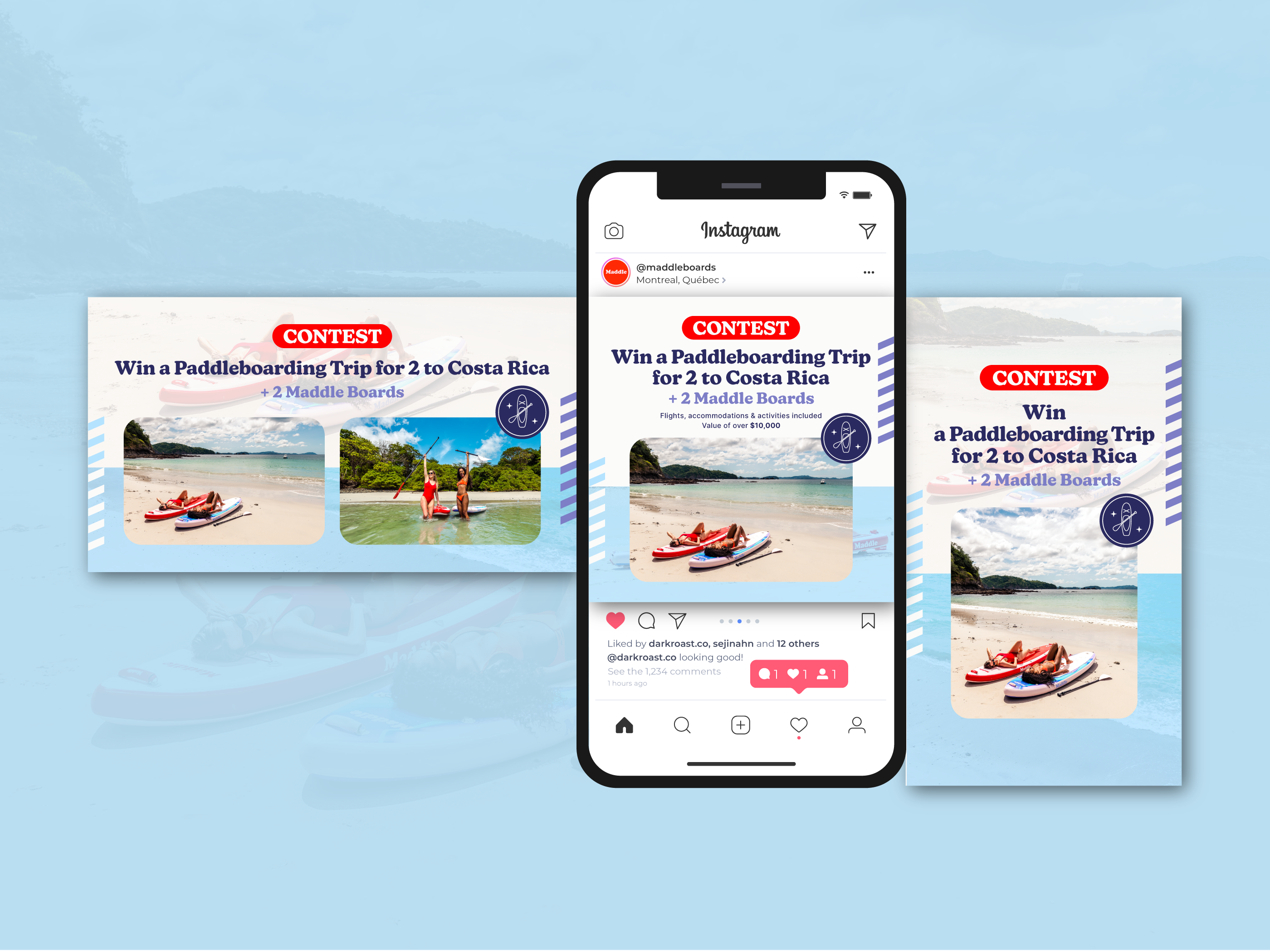 Paddleboarding Social Media Design