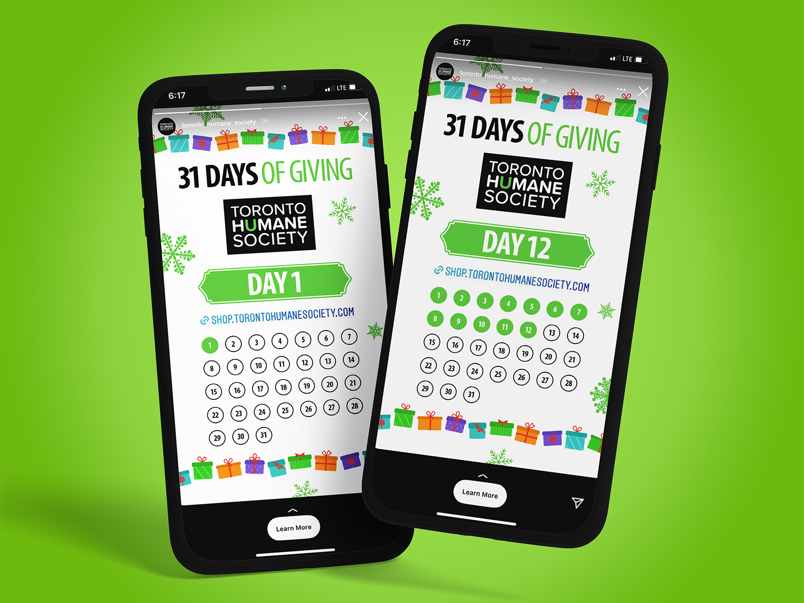 Social Media Holiday Calendar Design