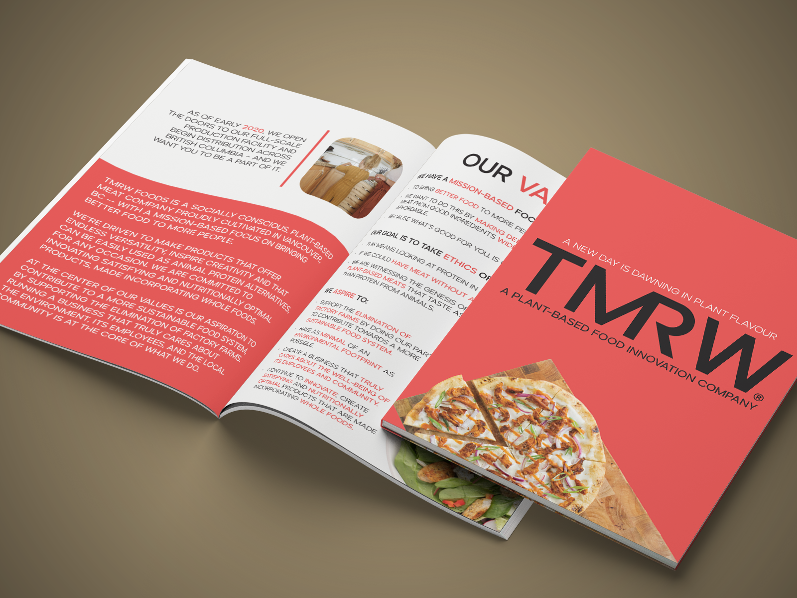 Food Service Booklet Design for New Food Brand