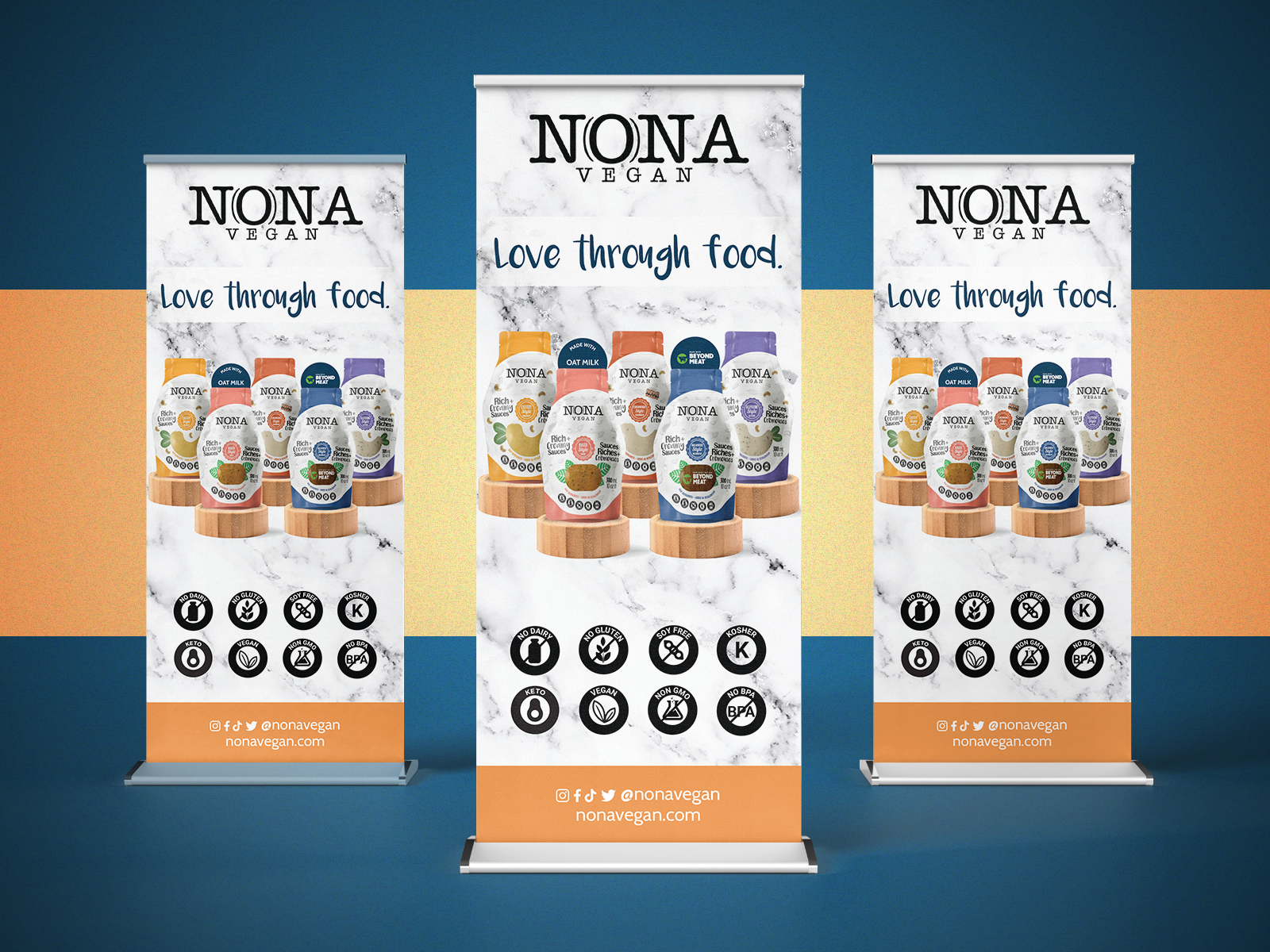 Roll Up Banner Design For Vegan Food Brand