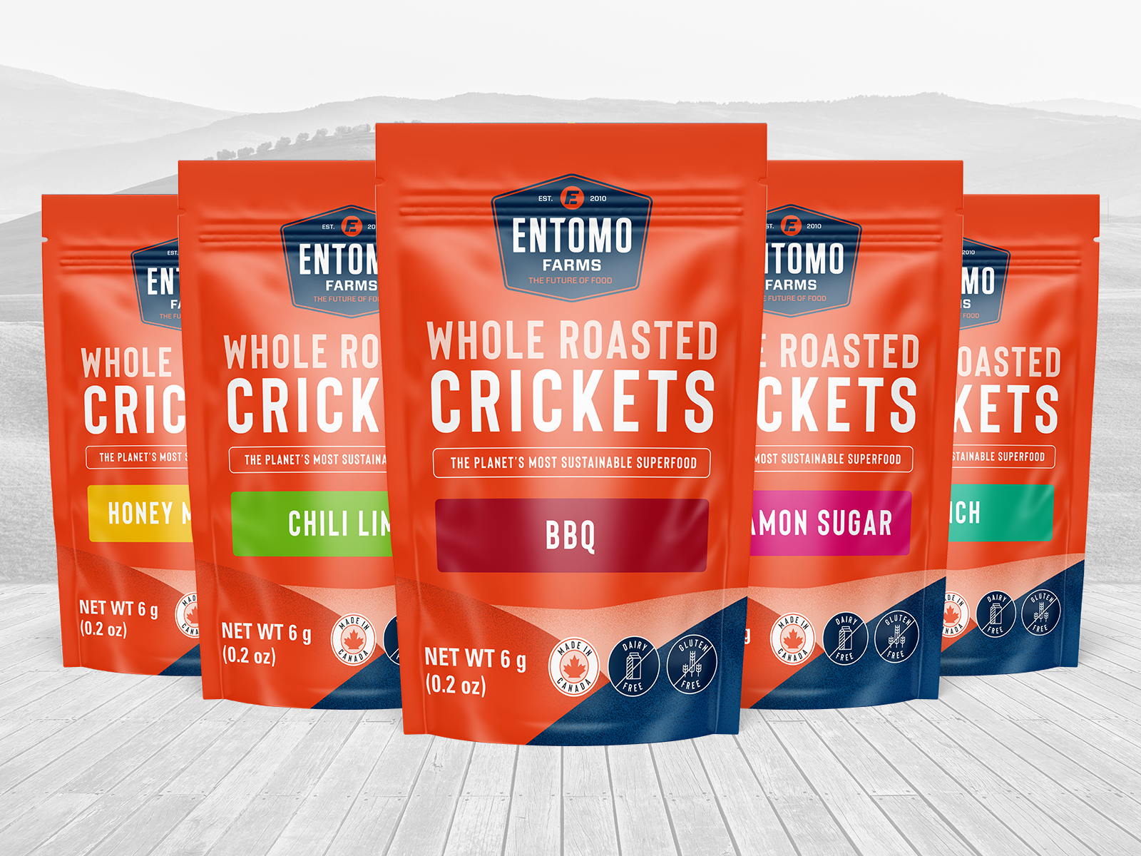 Various Flavour Line Packaging Design Mockup