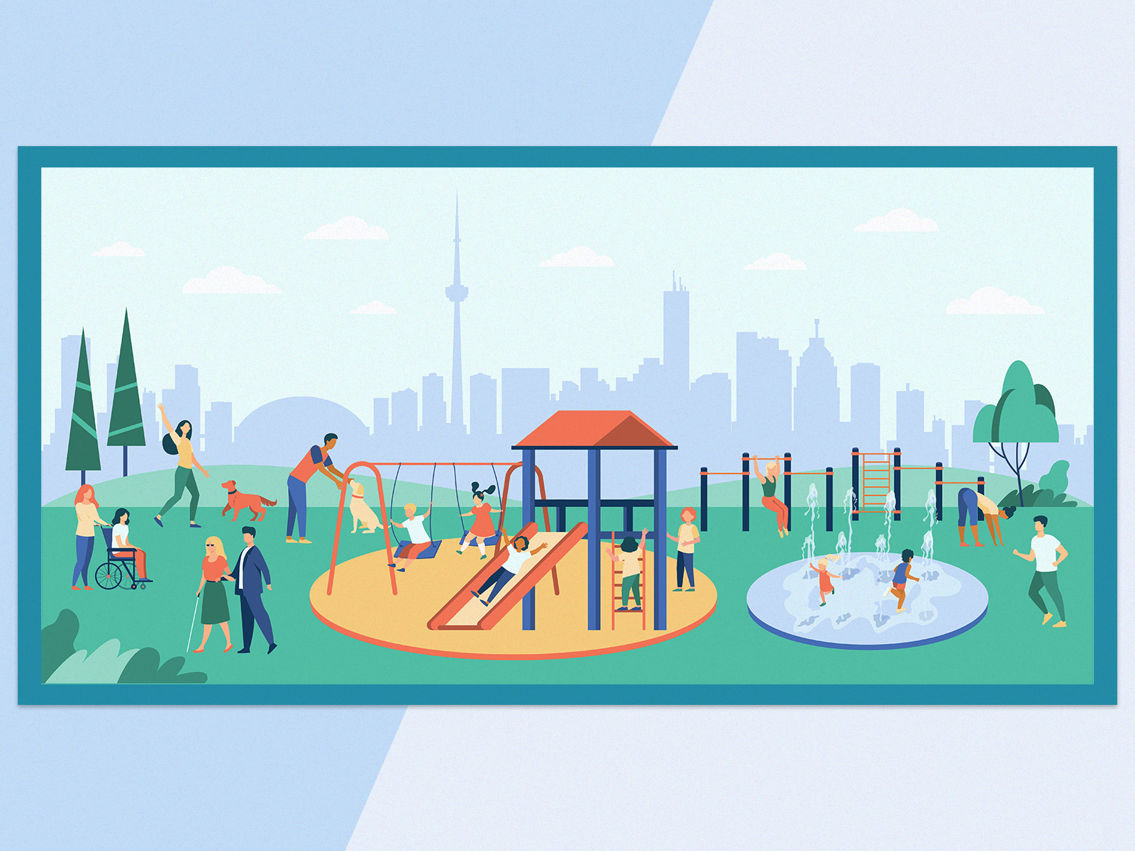City of Toronto Park Illustration Design