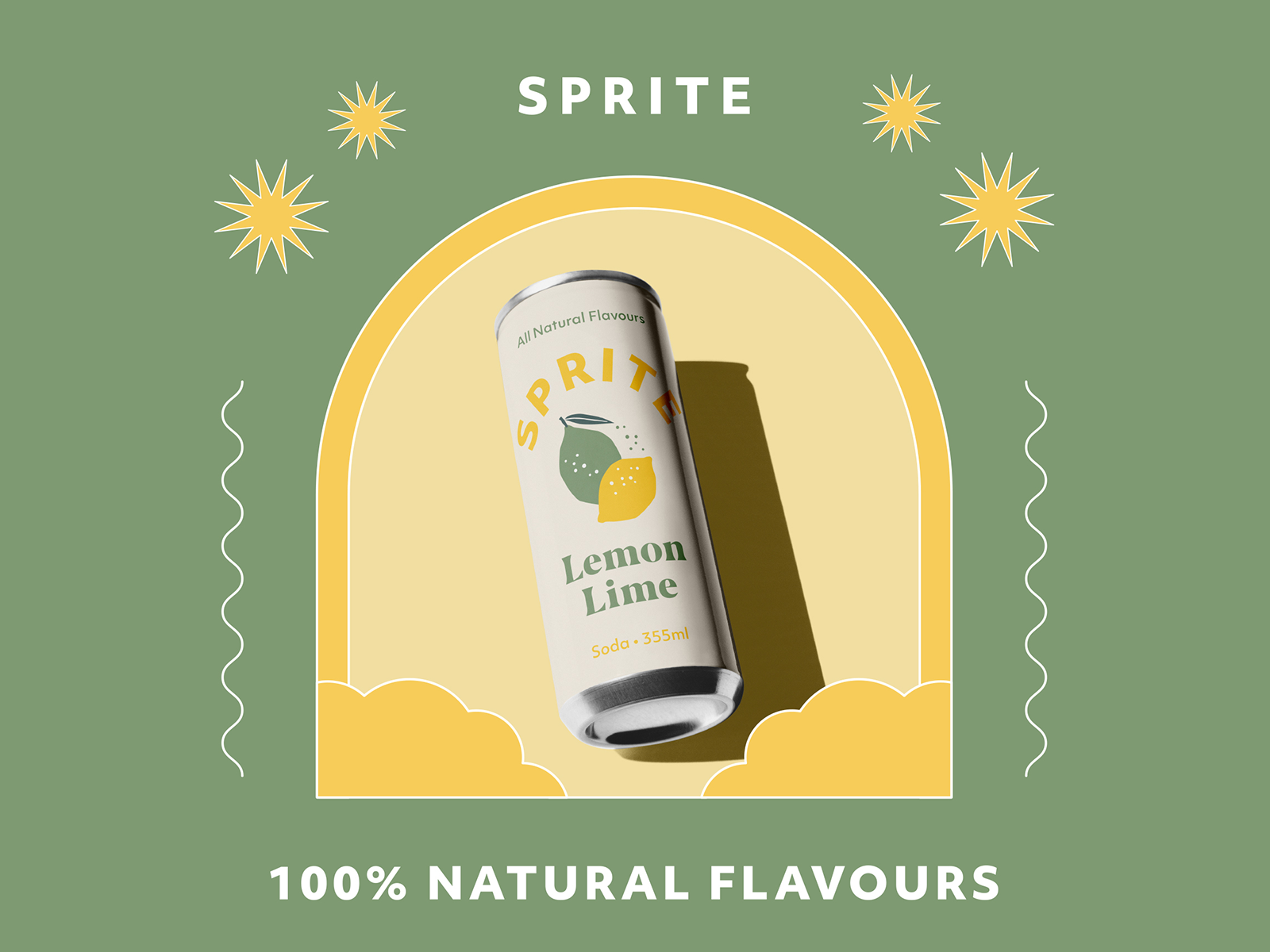 Vintage Sprite Soda Can Design Concept