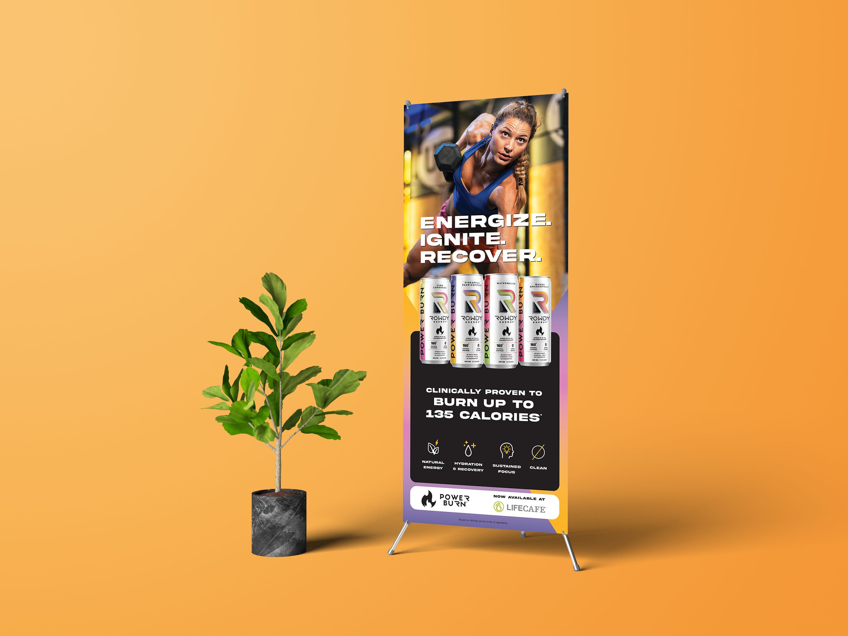 Energy Drink Stand-Up Banner