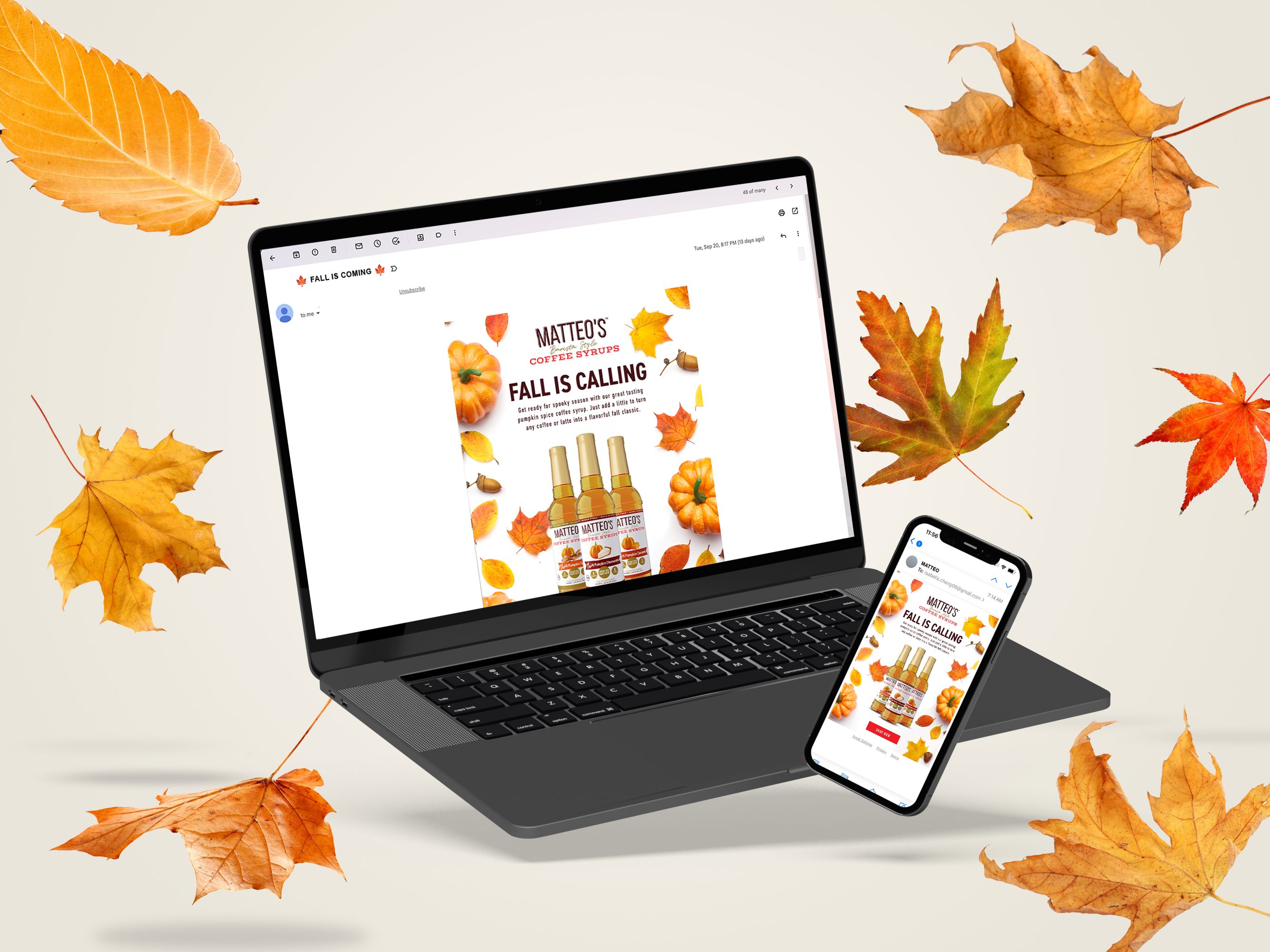 Coffee Syrup E-Mail Newsletter Design