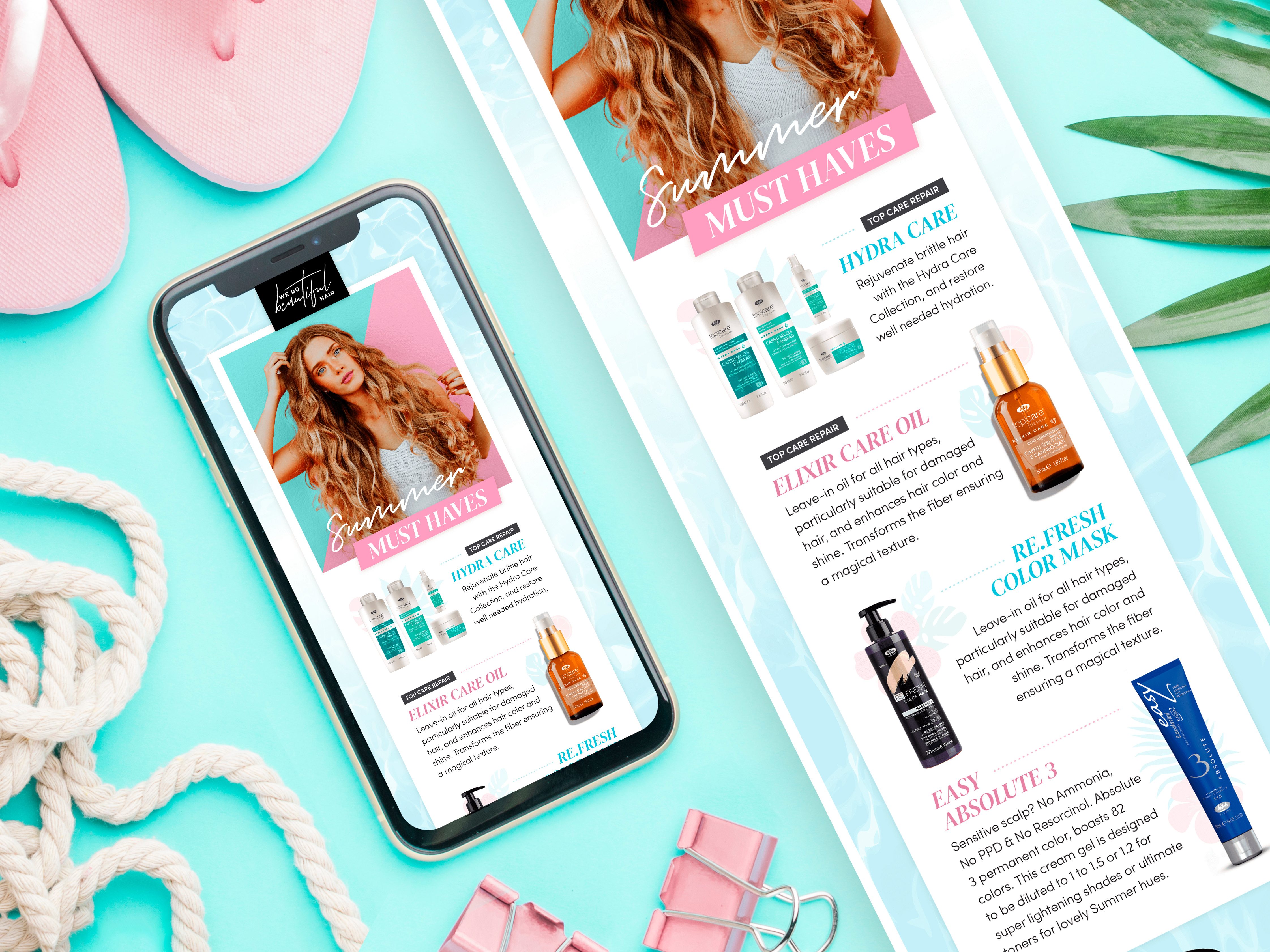 Beauty and Hair Email Newsletter Design
