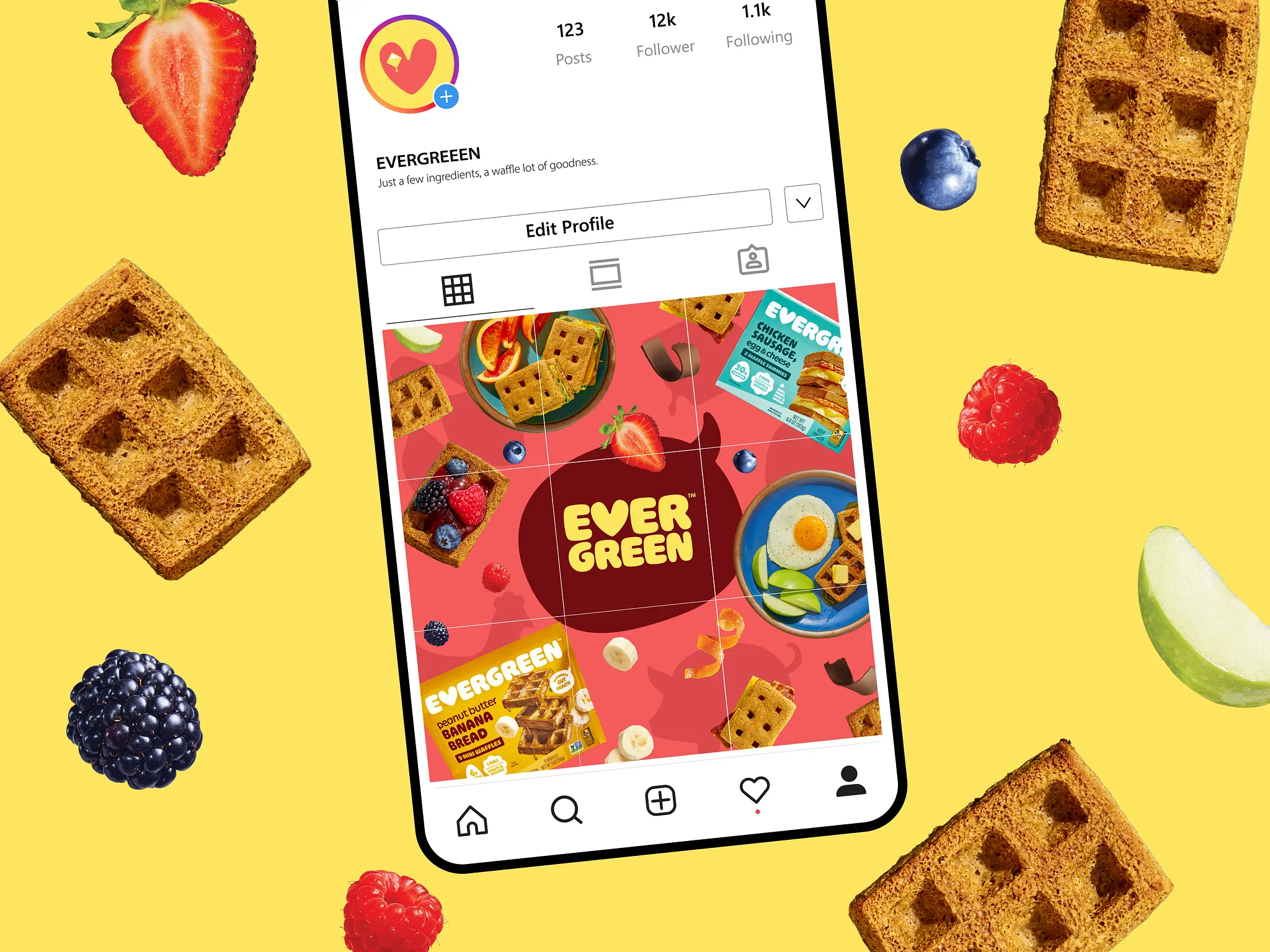 Waffle Brand Instagram Profile Design