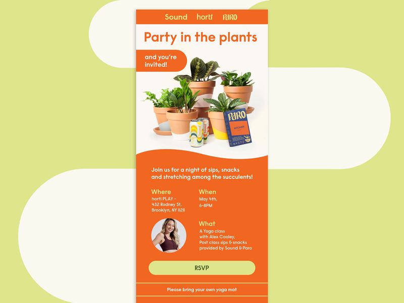 Yoga Invite Newsletter Design