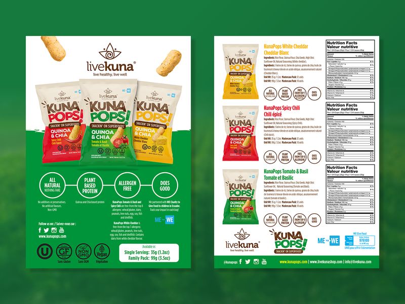CPG Food Sell Sheet Design
