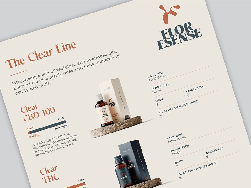 Cannabis Product Info Line Sheet Design