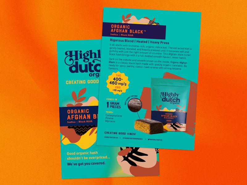 Colourful Product Sell Sheet Design for Cannabis