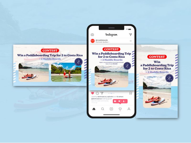 Paddleboarding Social Media Design