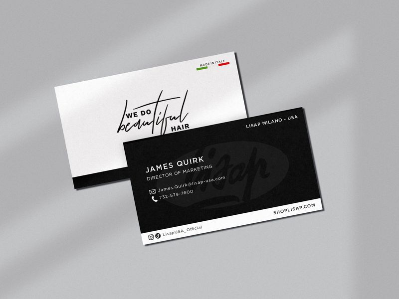 Business Card Design for Hair Product Brand