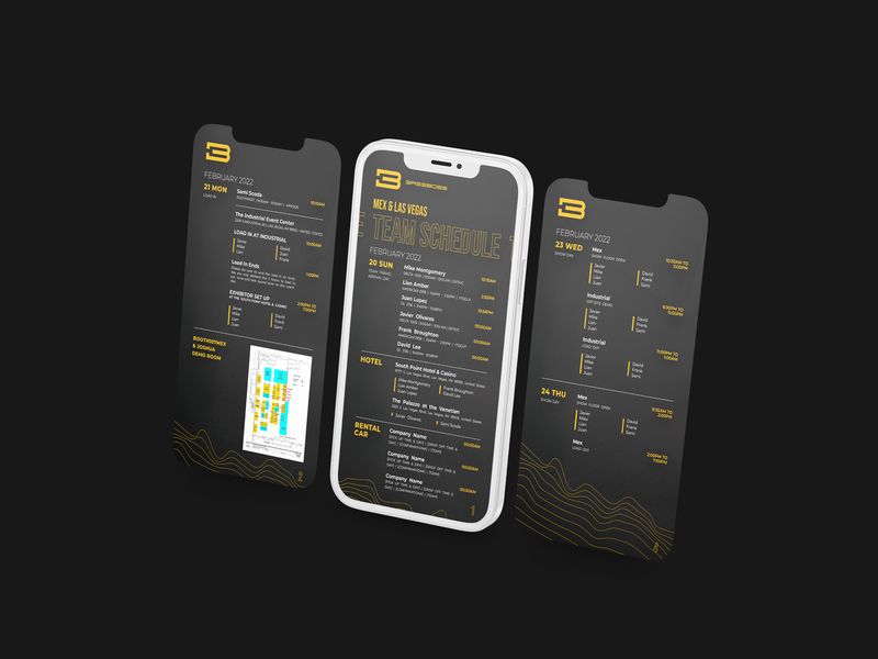 Music Speaker Brand Schedule Cards