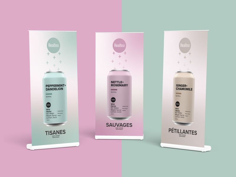 Health Tea Roll-Up Banners