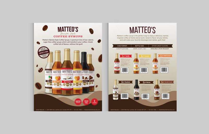 Coffee Syrup Sell Sheet