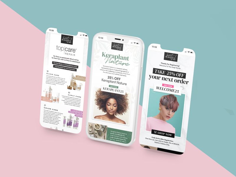 Newsletter Design for Hair Products