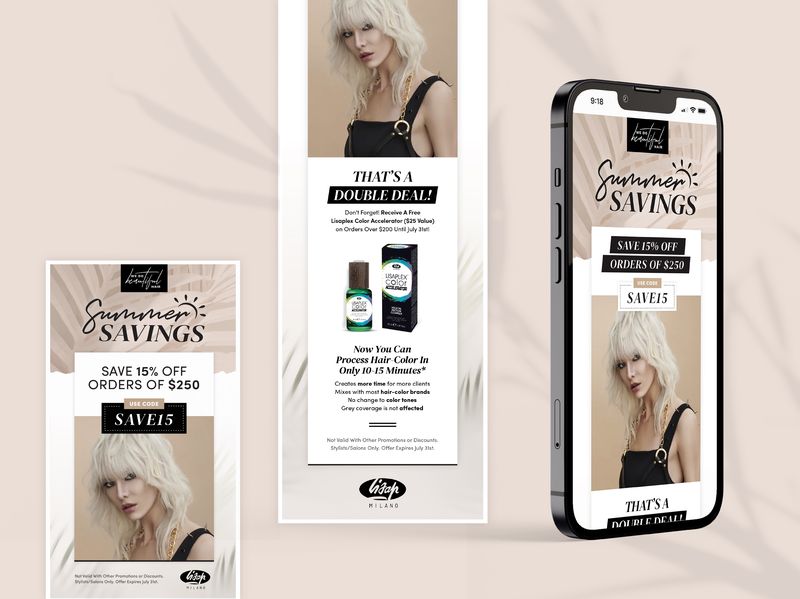 Hair Product Email Newsletter Design