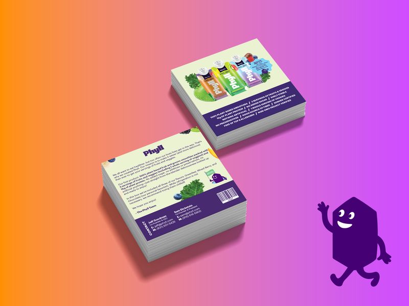 Healthy Drink Retailer Card Design
