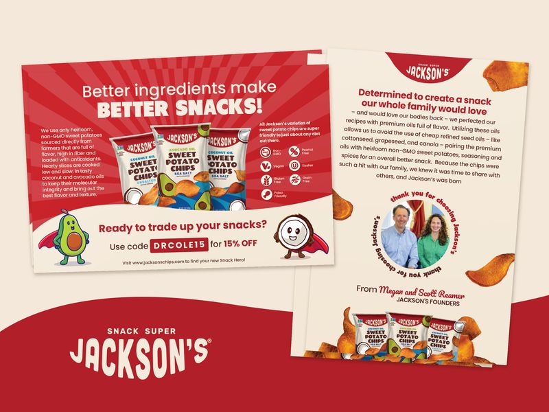 Potato Chips Post Card Design