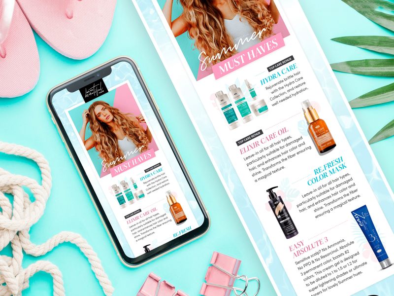 Beauty and Hair Email Newsletter Design