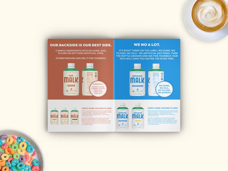 Almond Milk Magazine Ad Design